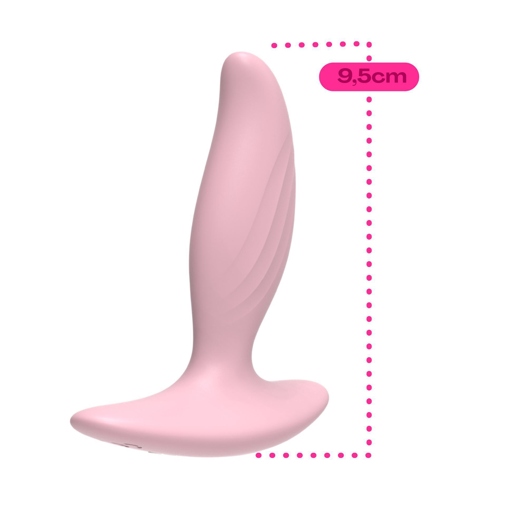Siliconen buttplug vibrerend lichtroze maat