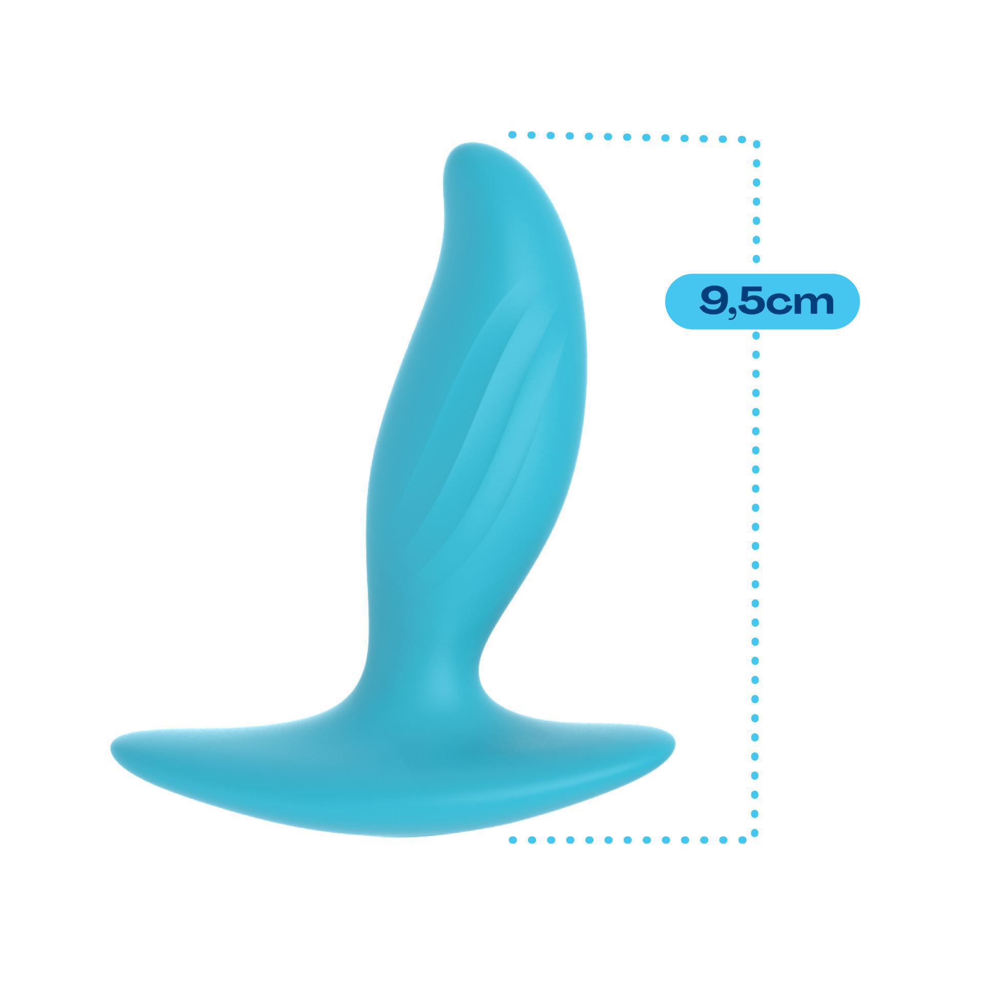 Siliconen buttplug vibrerend blauw maat
