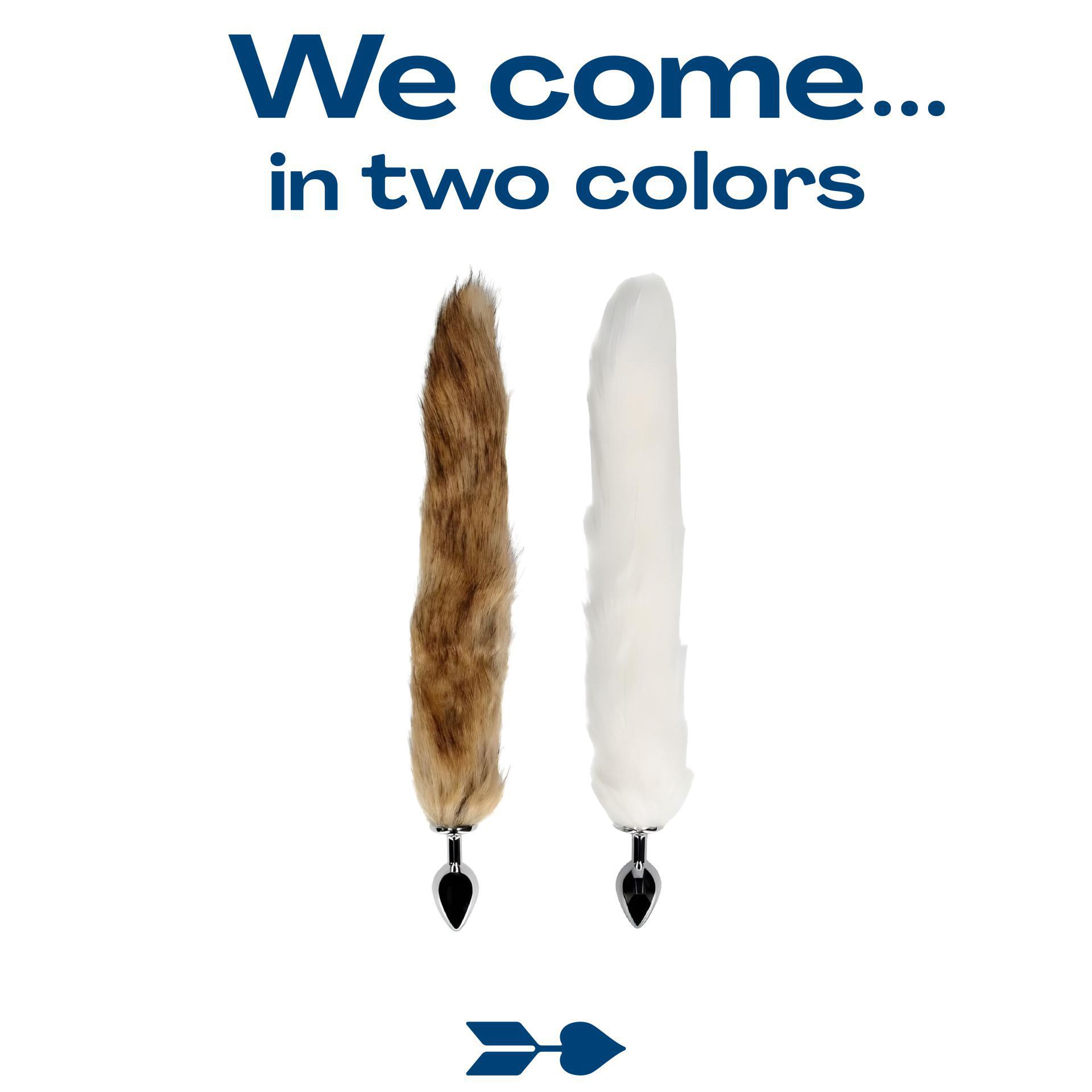 Metalen butt plug staart bruin kleuren