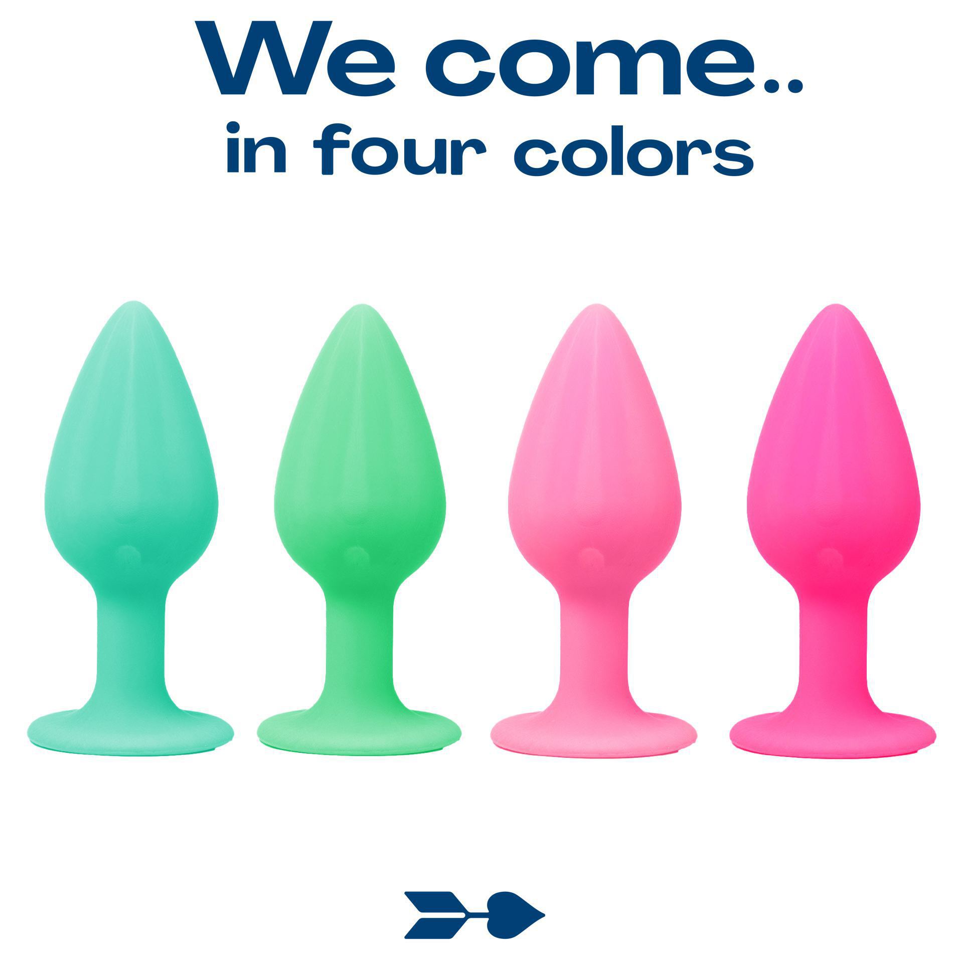 Buttplug set klein groen glowinthedark kleuren