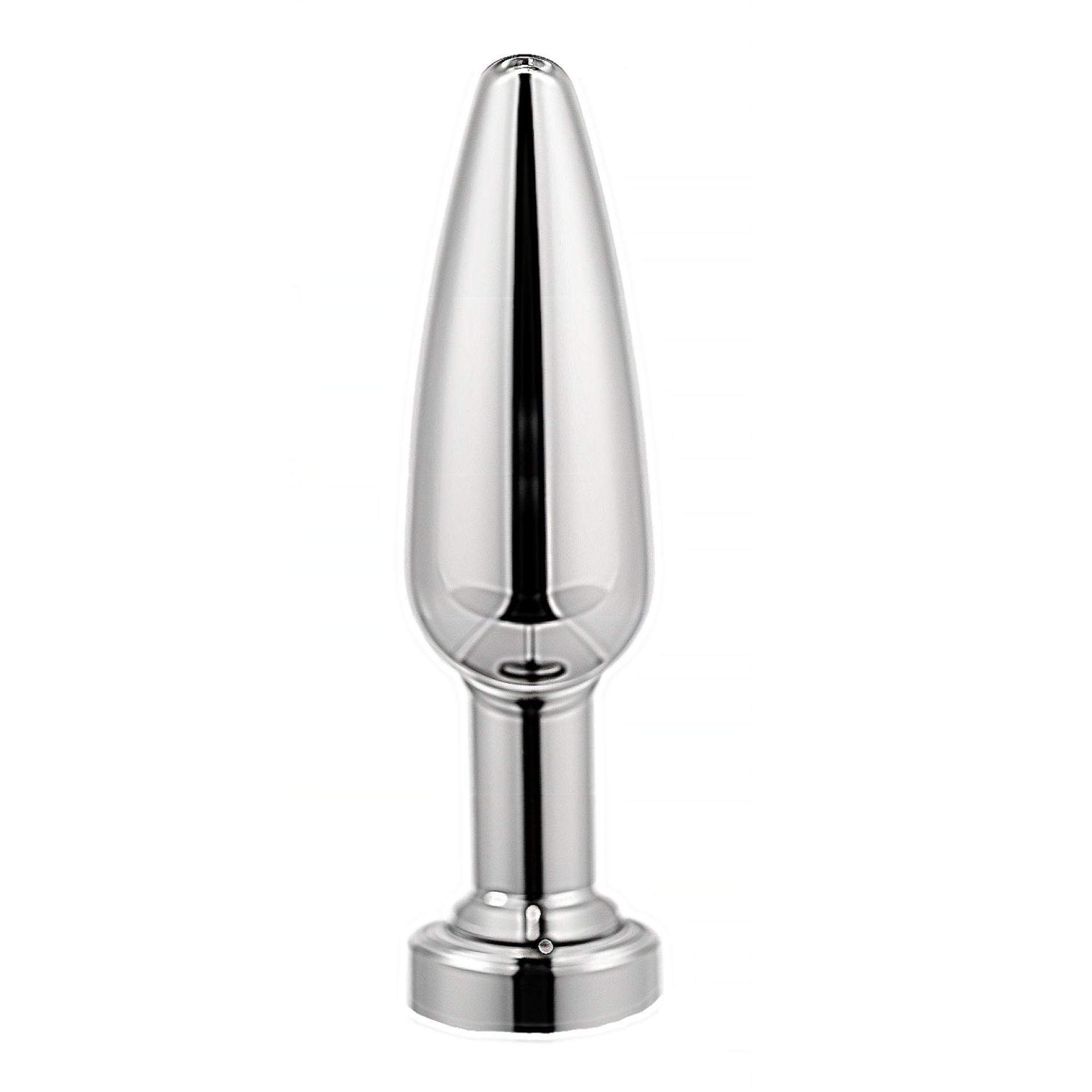 Buttplug zilver diamant wit puntig dun foto