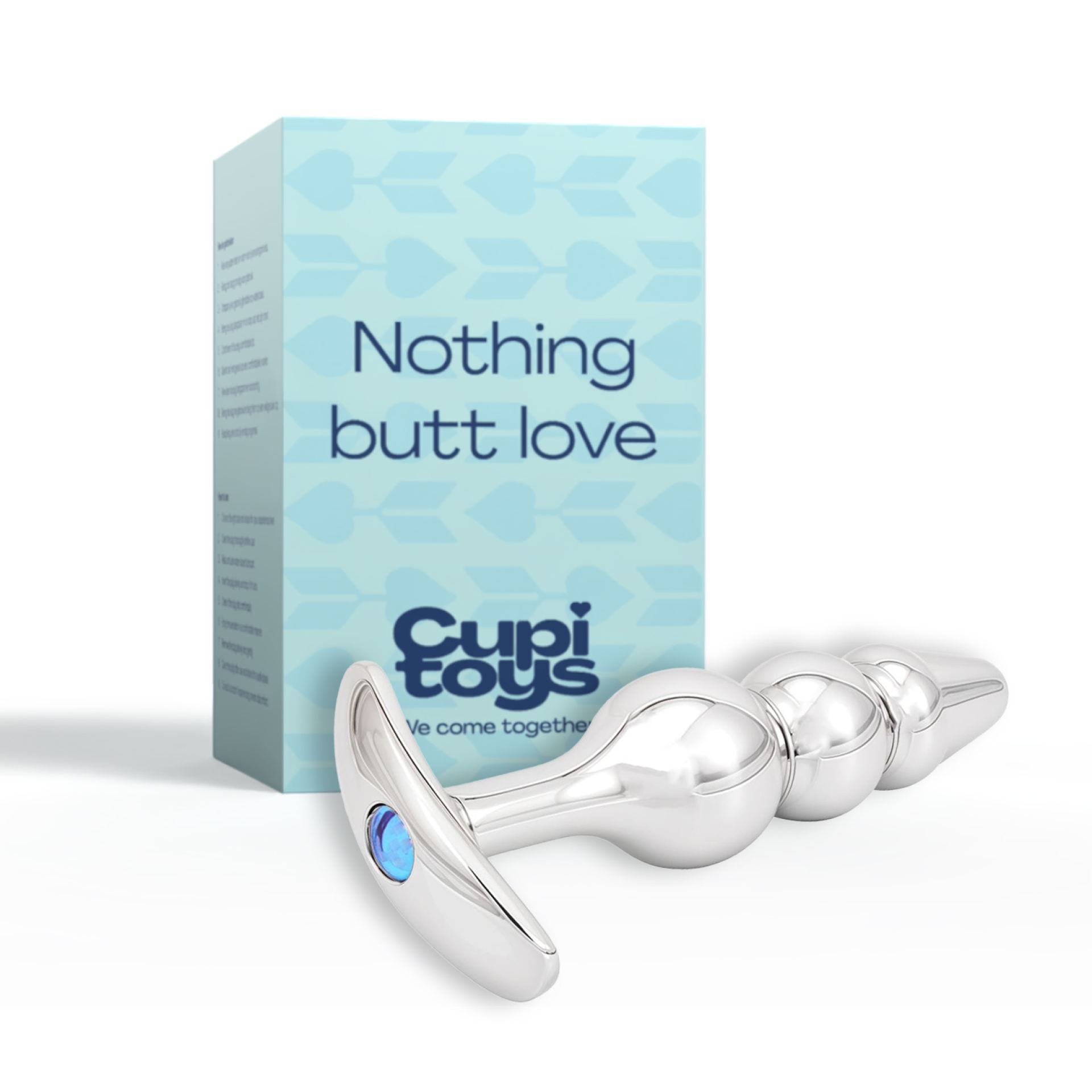 Buttplug diamant blauw anker puntig beads