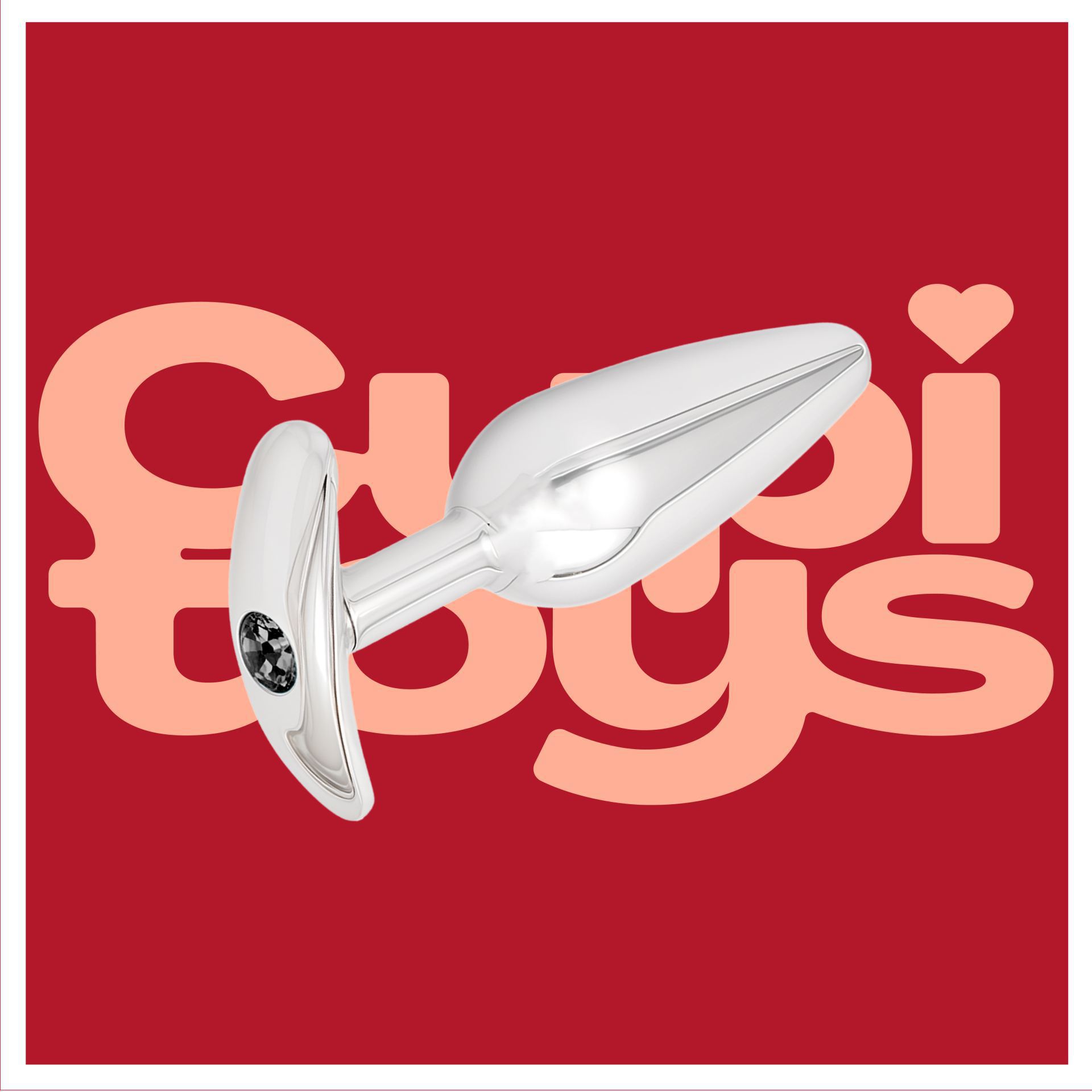 Buttplug diamant zwart anker punt logo