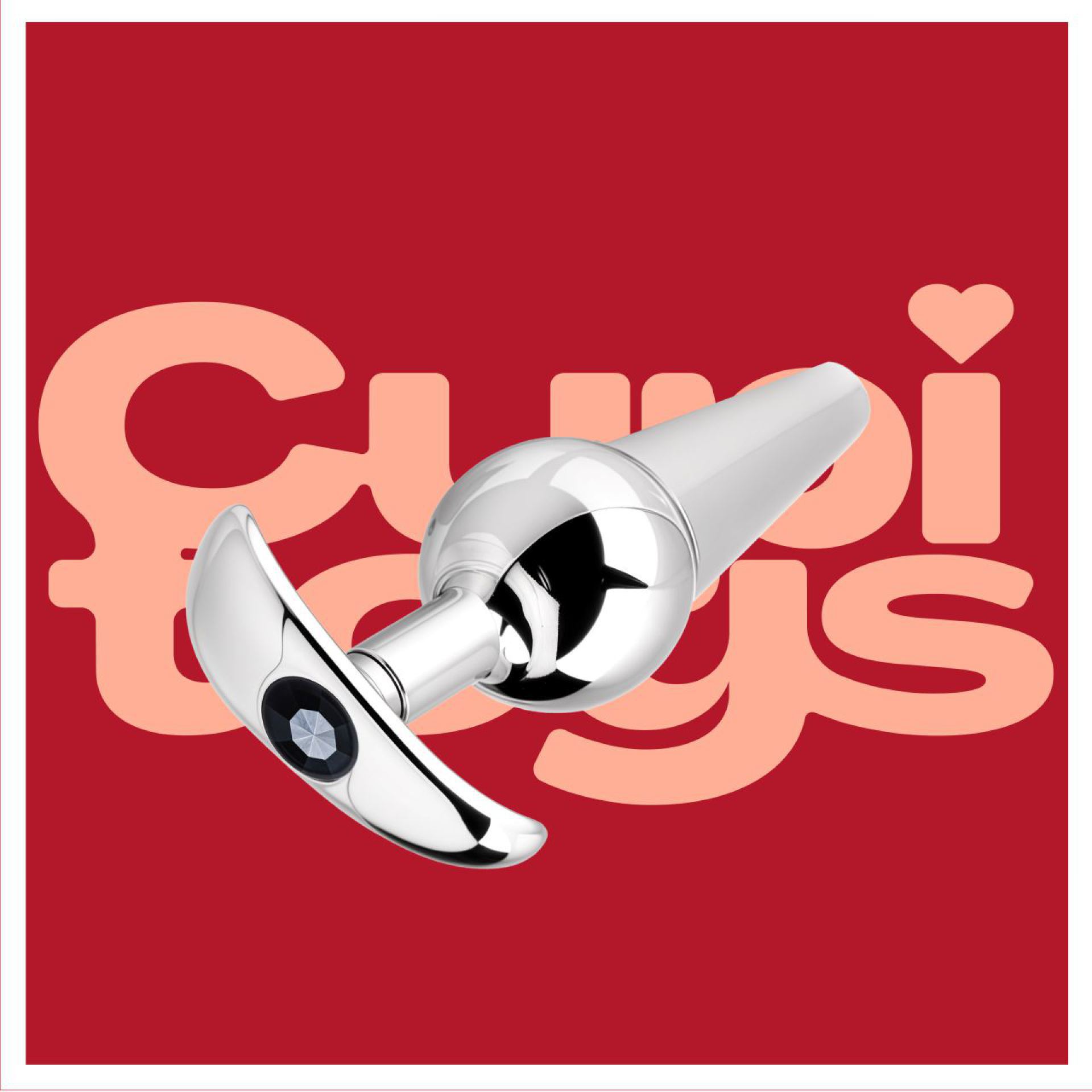 Buttplug zwart anker puntig bolletje logo