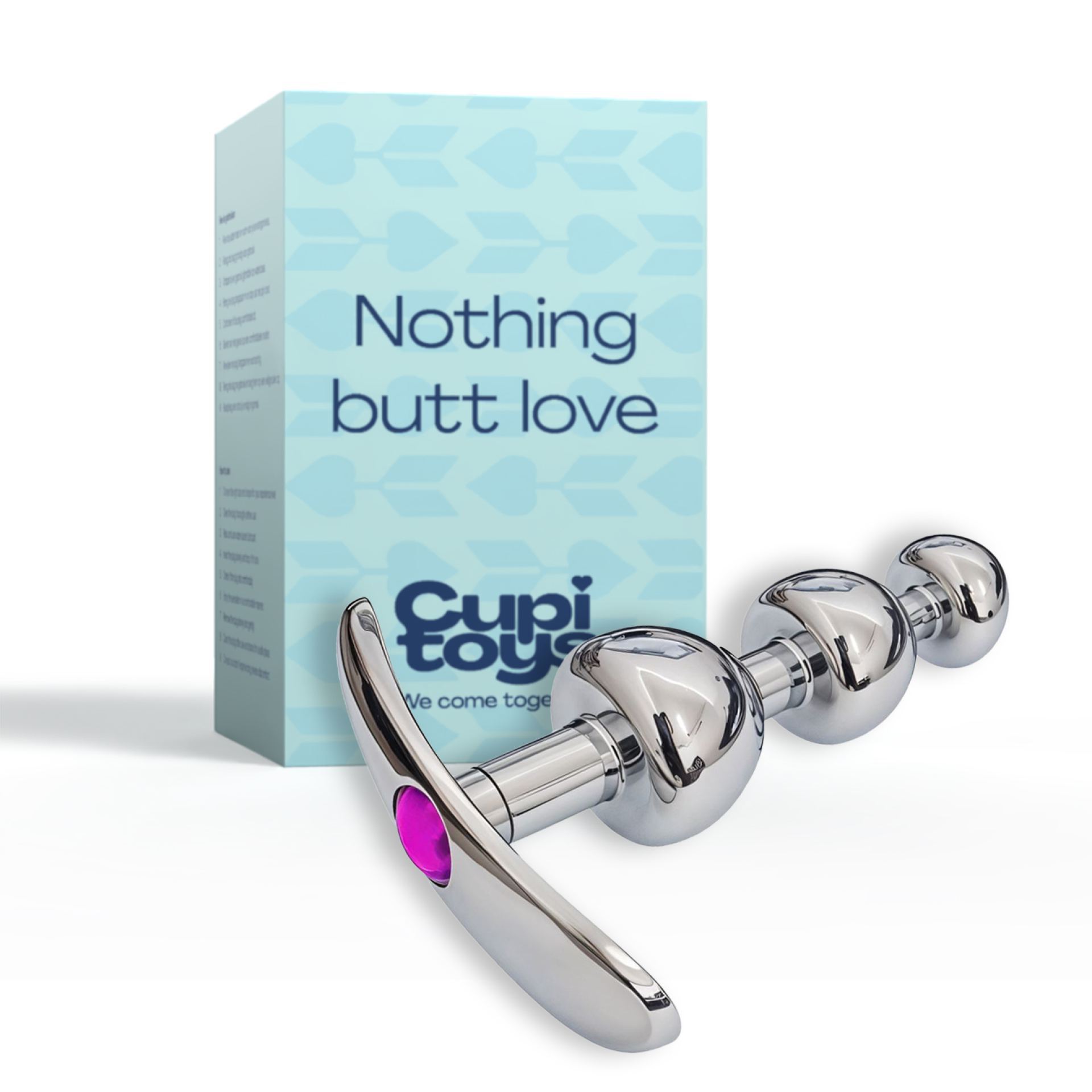 Buttplug diamant paars anker 3 beads