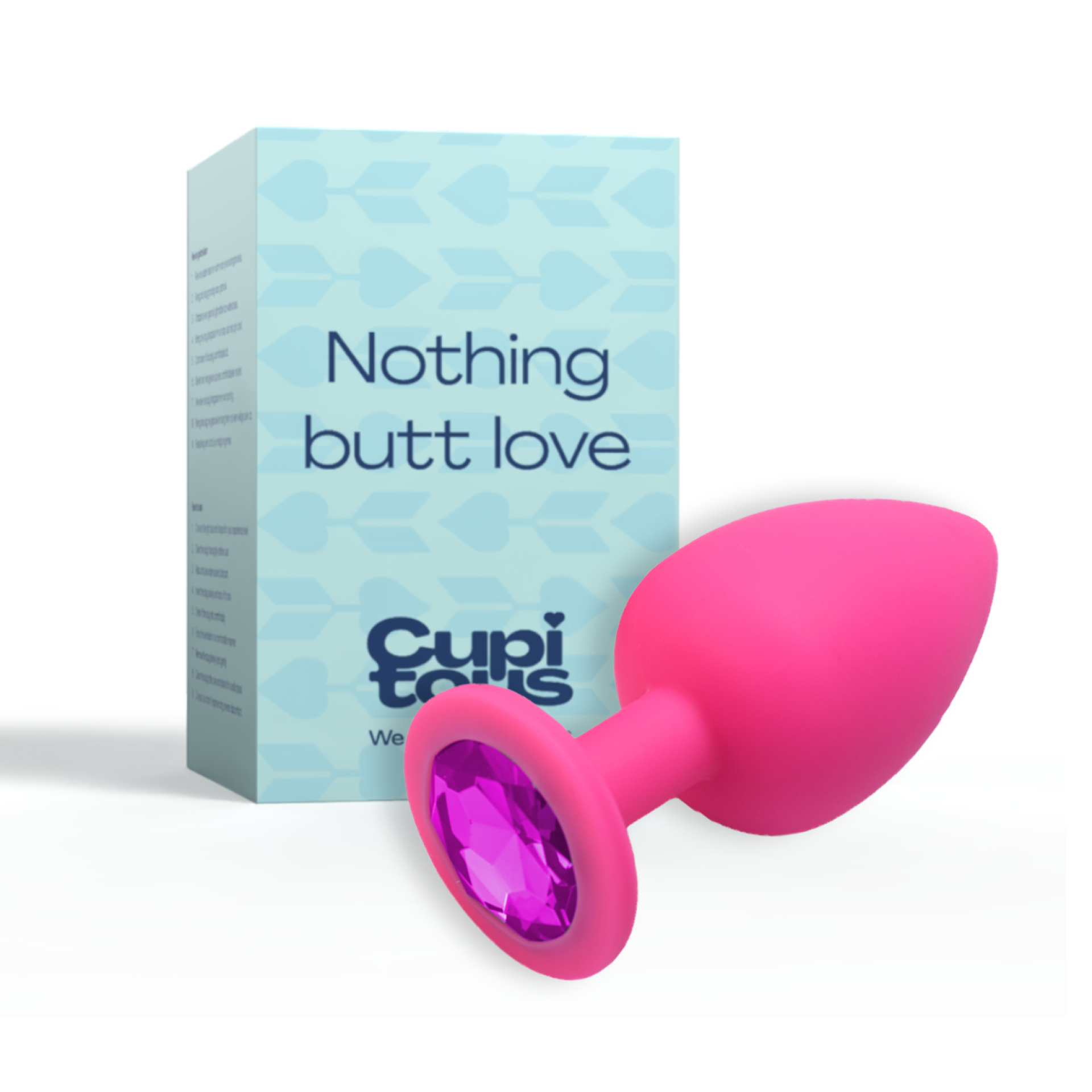 Siliconen buttplug diamant roze