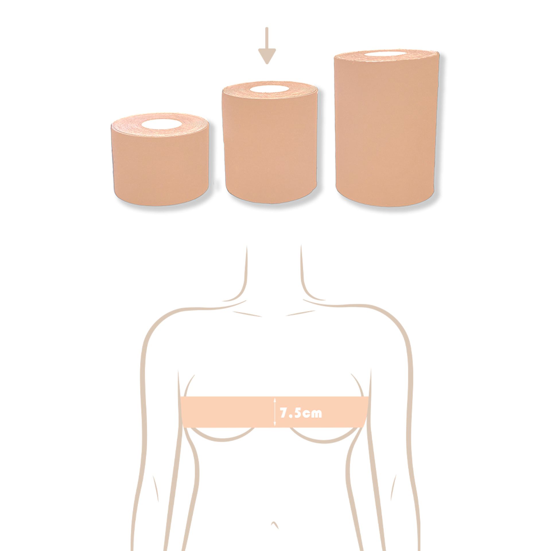 7,5cm boob tape beige kopen