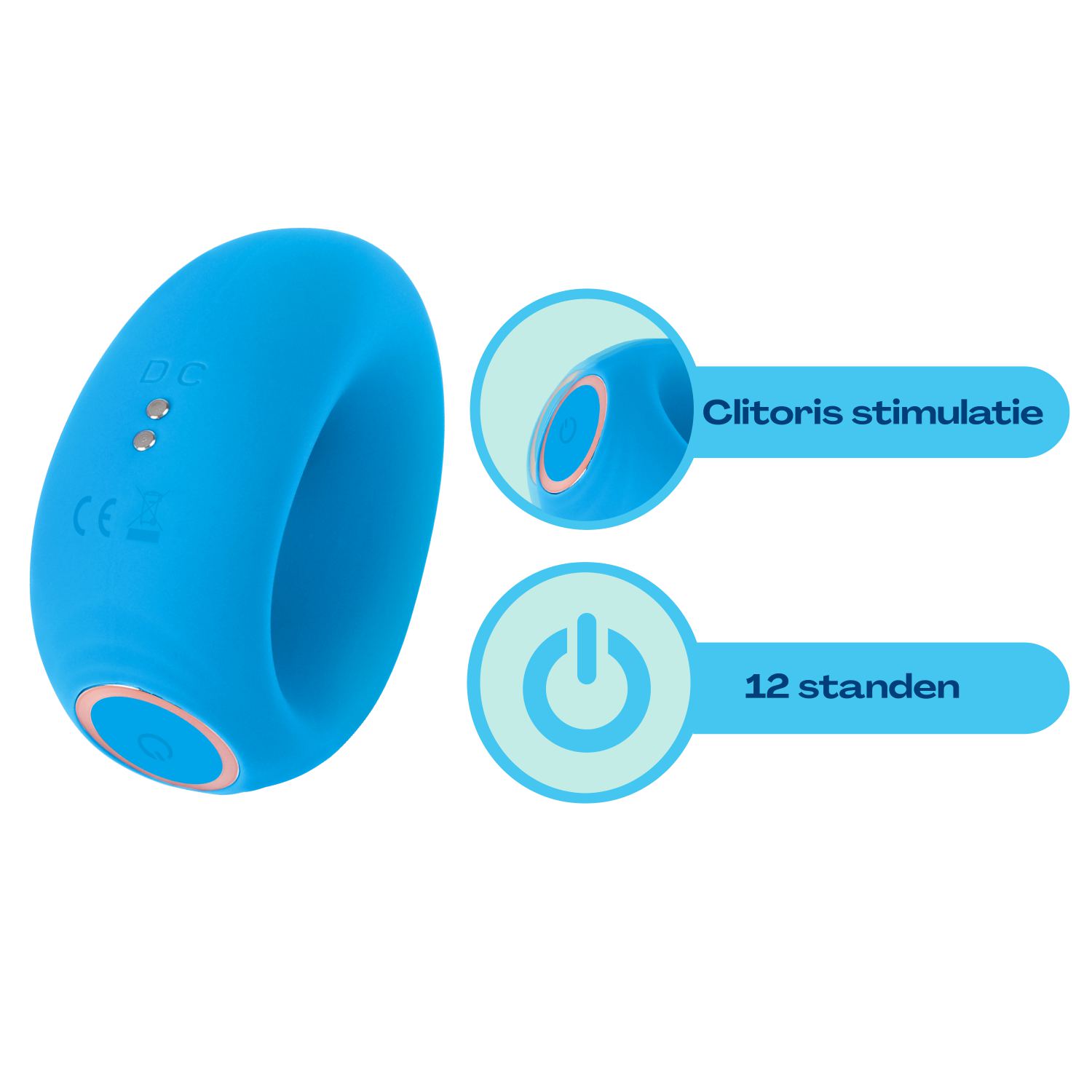 Vibrerende ring blauw bestellen