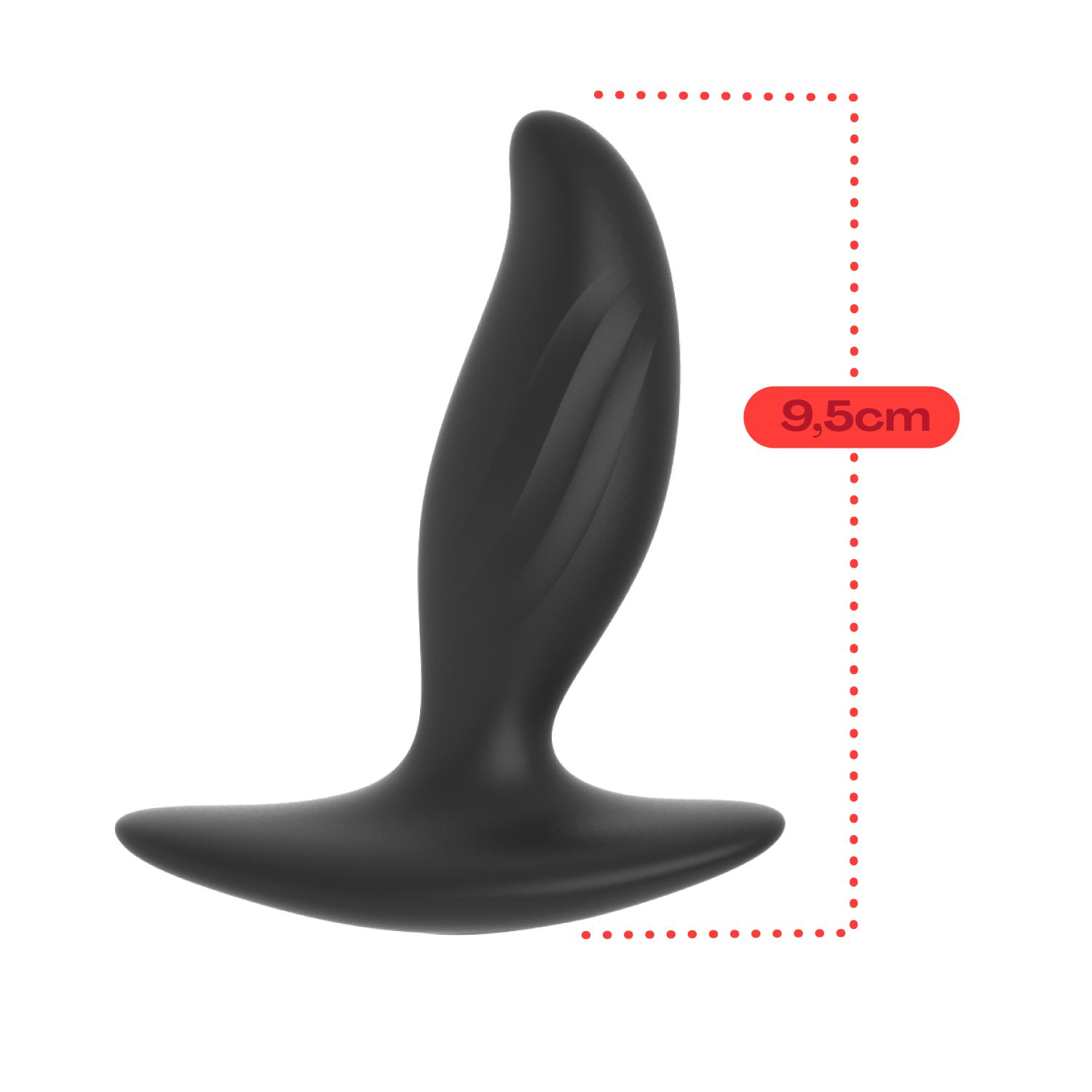 Vibrerende butt plug 9,5cm Zwart kopen