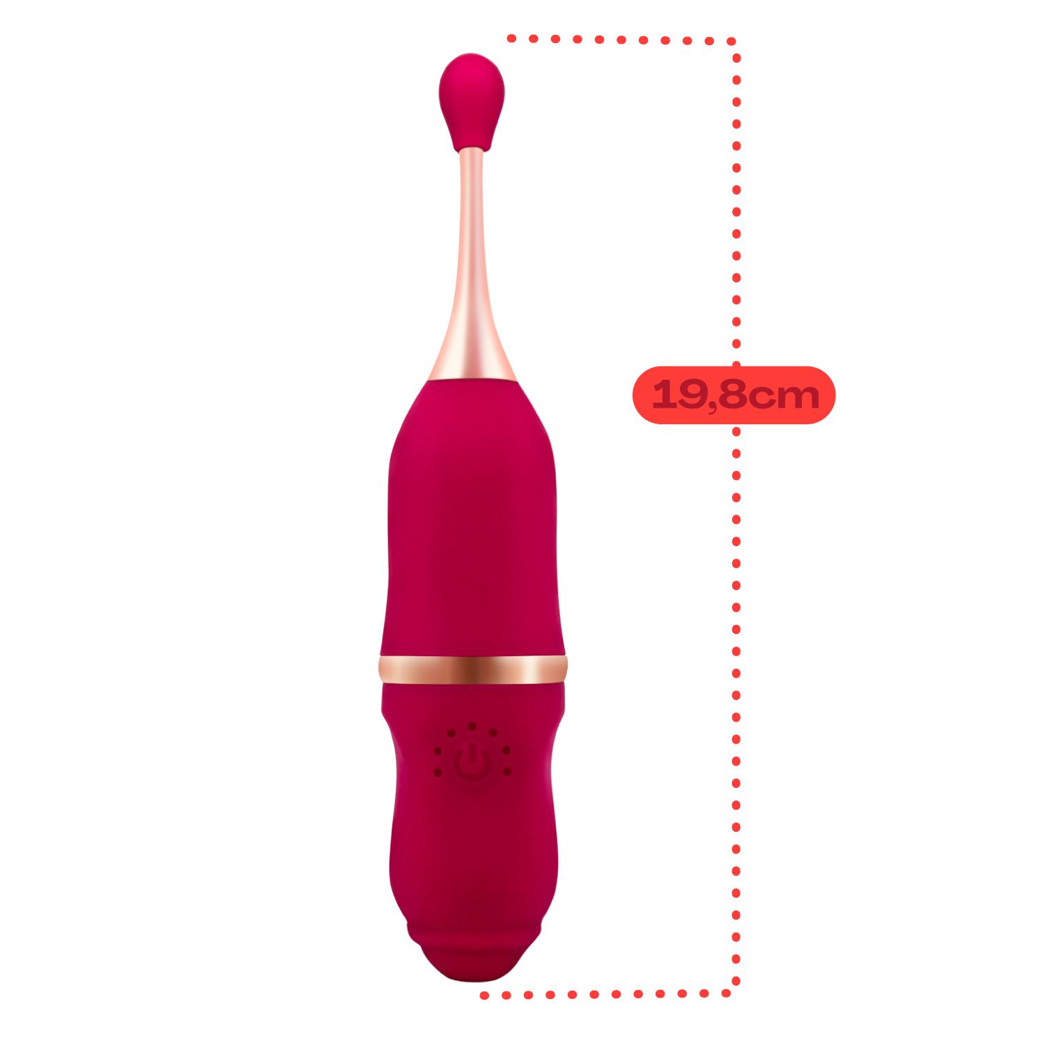 Pinpoint clitoris vibrator rood 19,8cm bestel