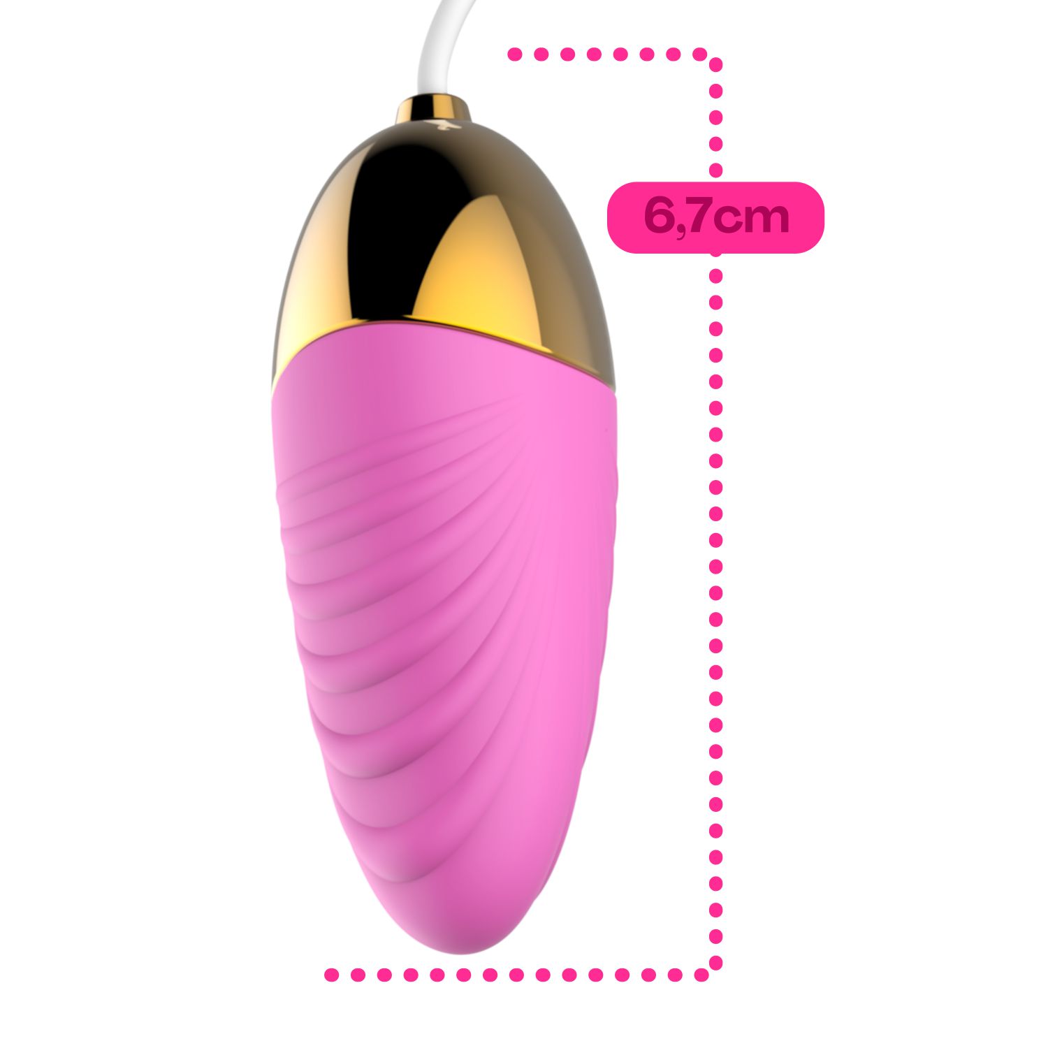 Vibrerend ei 6,7cm lichtroze kopen