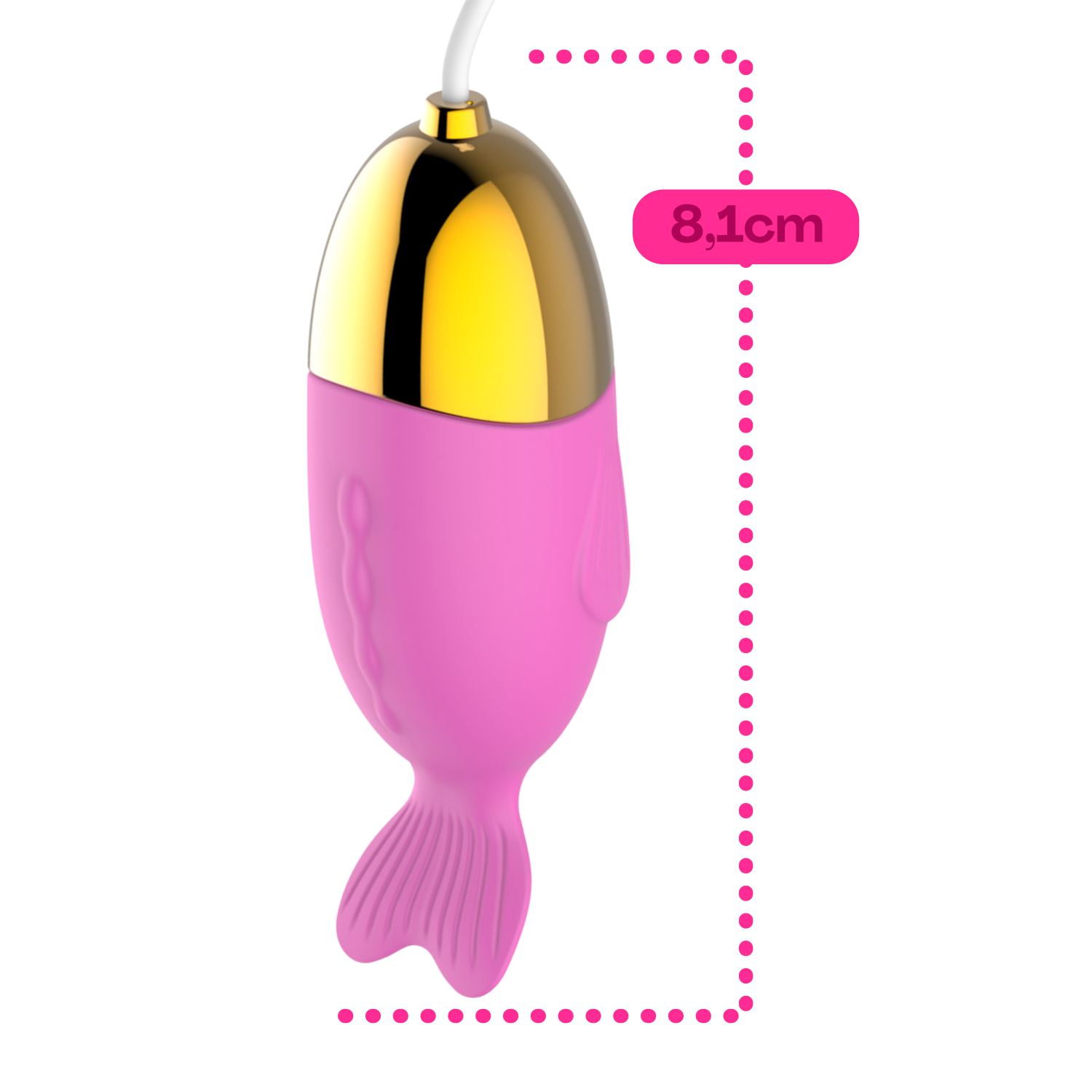 Visvorm ei vibrerend lichtroze op afstand