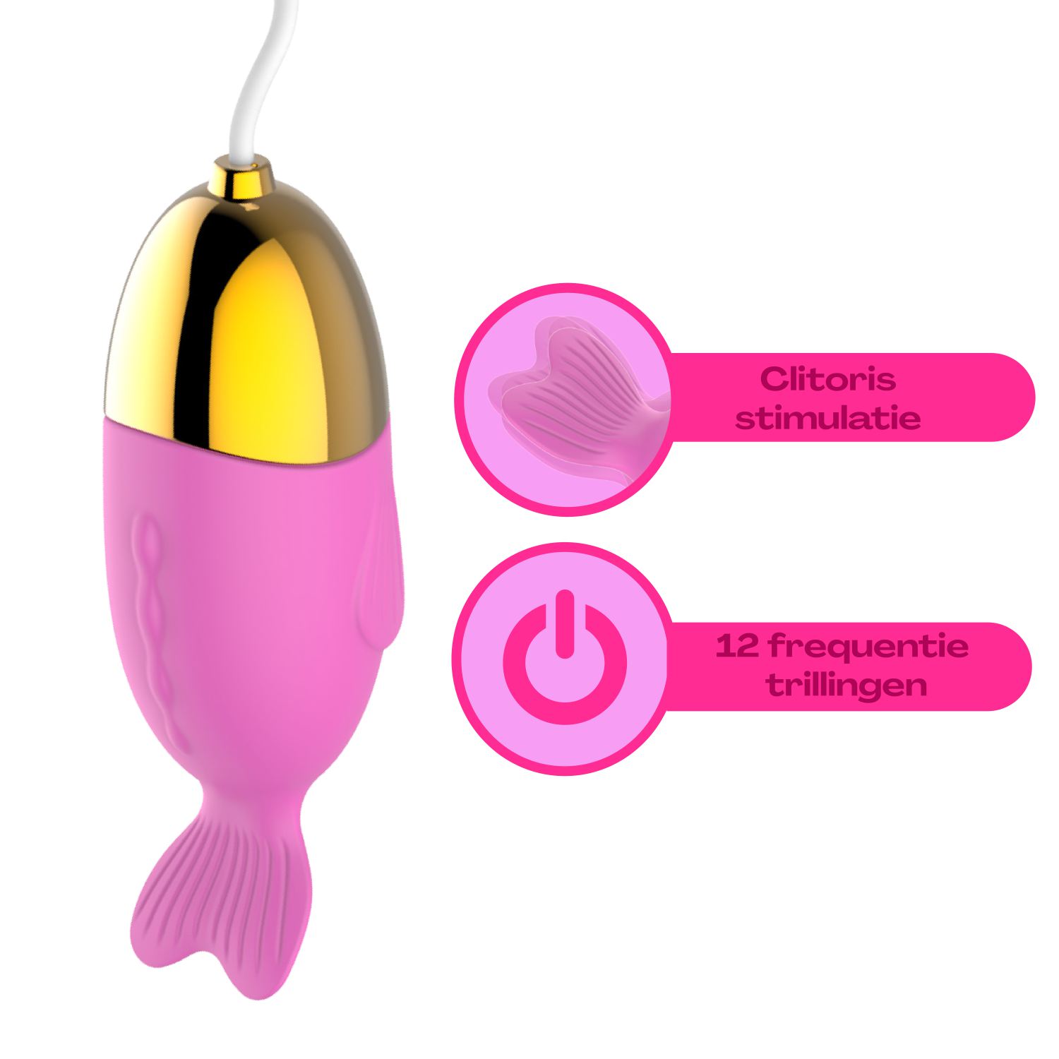 Visvorm ei vibrerend op afstand lichtroze
