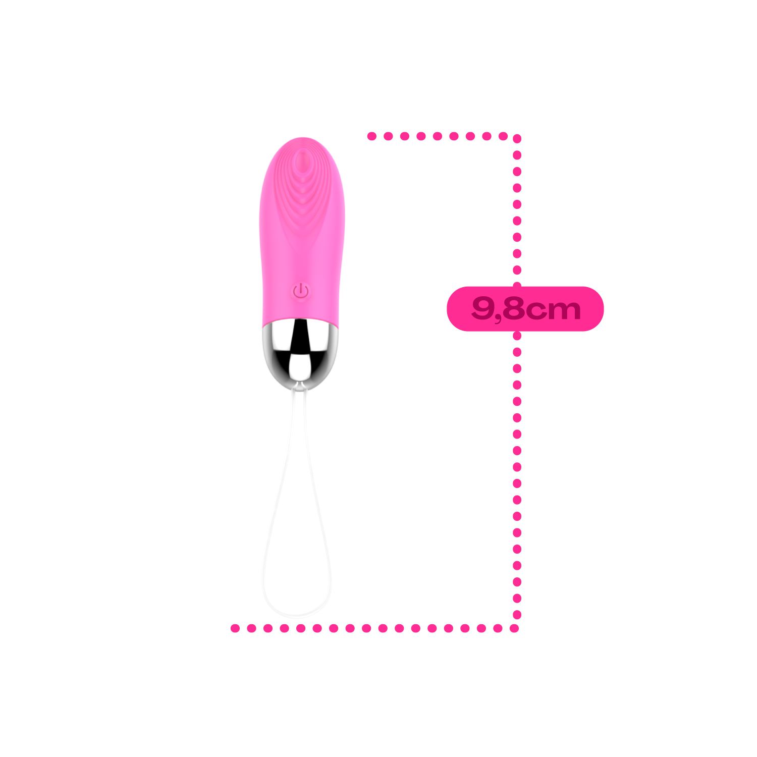 Vibrerend ei voor G-spot lichtroze afstand