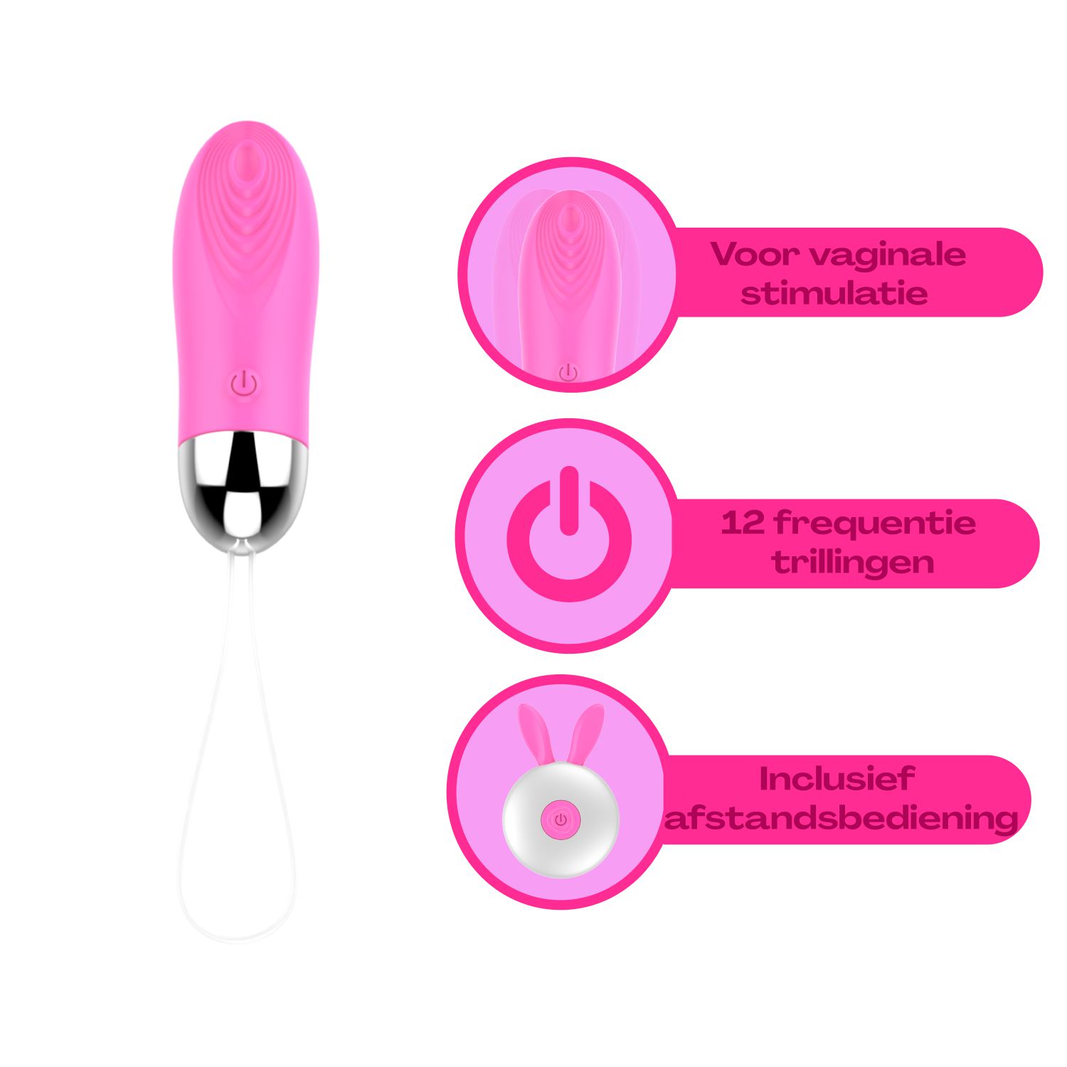 Vibrerend ei voor G-spot lichtroze 9,8cm kopen