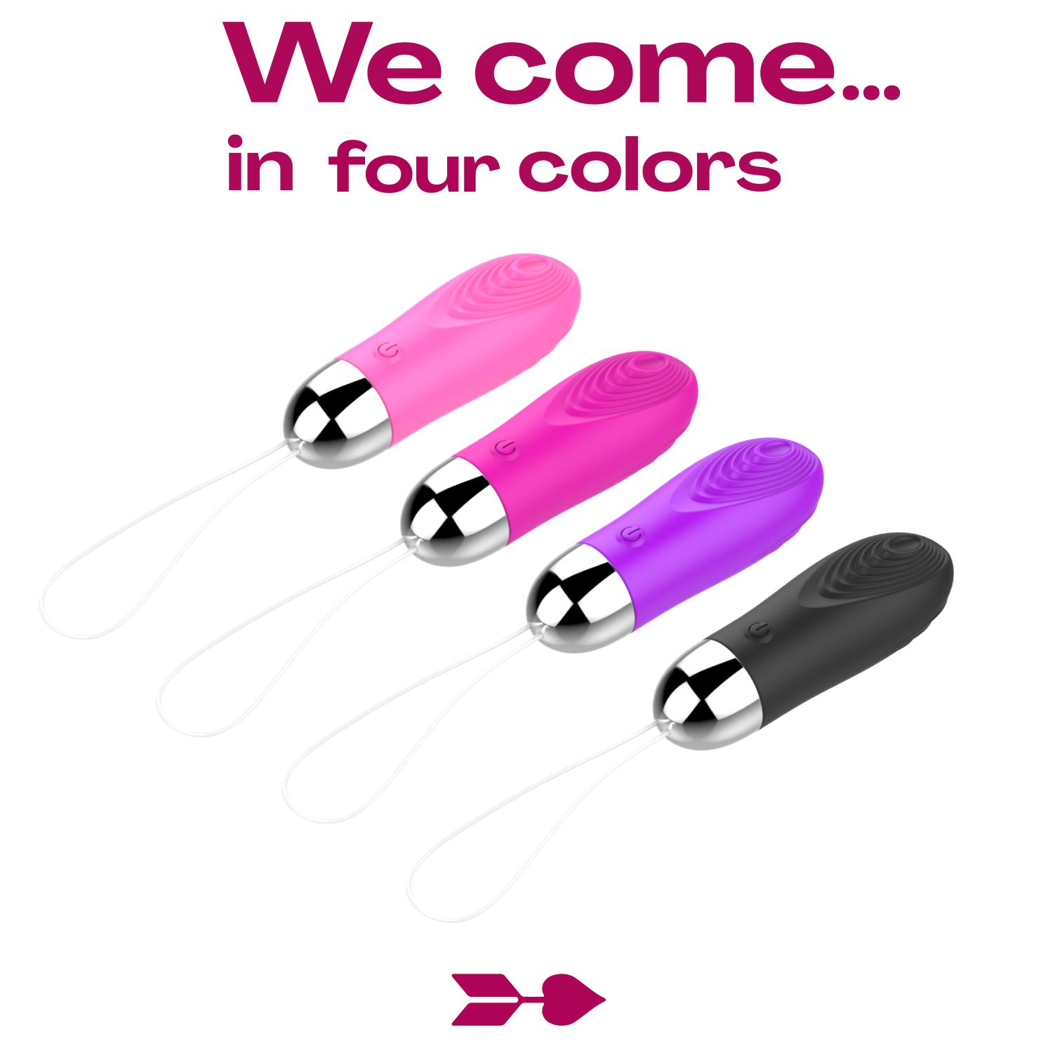 lichtroze Vibrerend ei voor G-spot 9,8cm