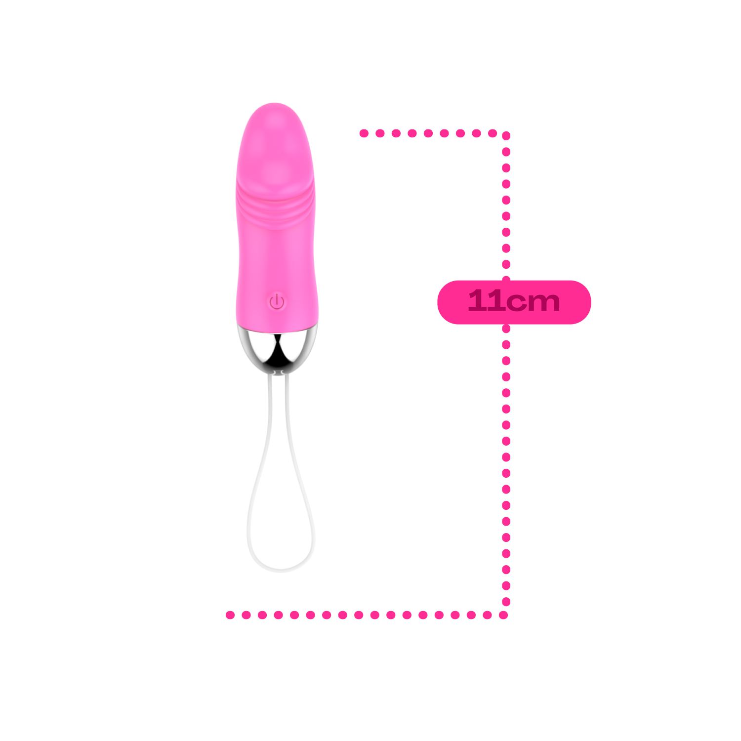 Vibrerend ei penisvorm 11cm lichtroze afstand