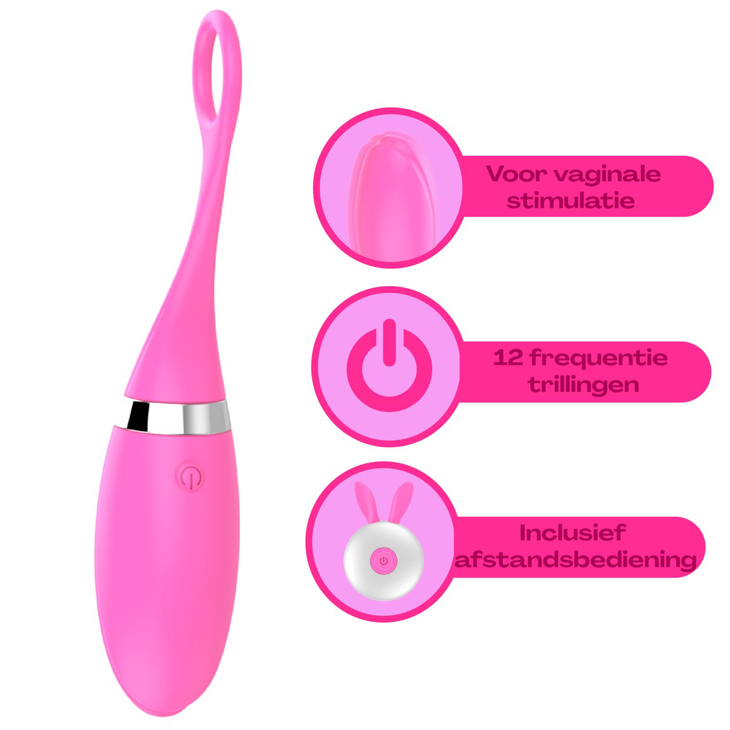 Vibrerend ei voor g-spot lichtroze kopen