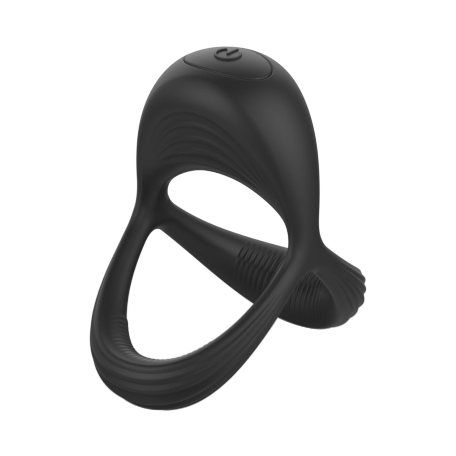 Vibrerende cockring met balzakring zwart