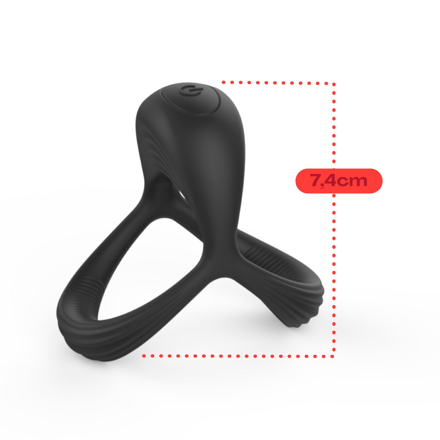 Vibrerende cockring met balzakring zwarte