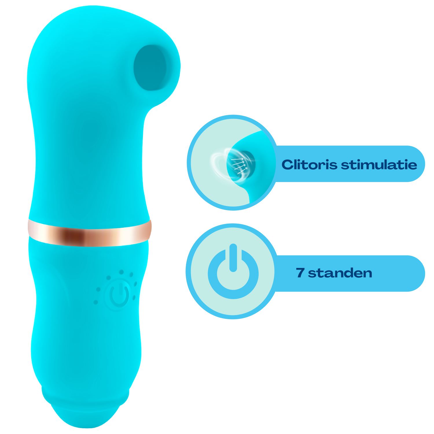 Luchtdruk vibrator 12,8cm Blauw online kopen