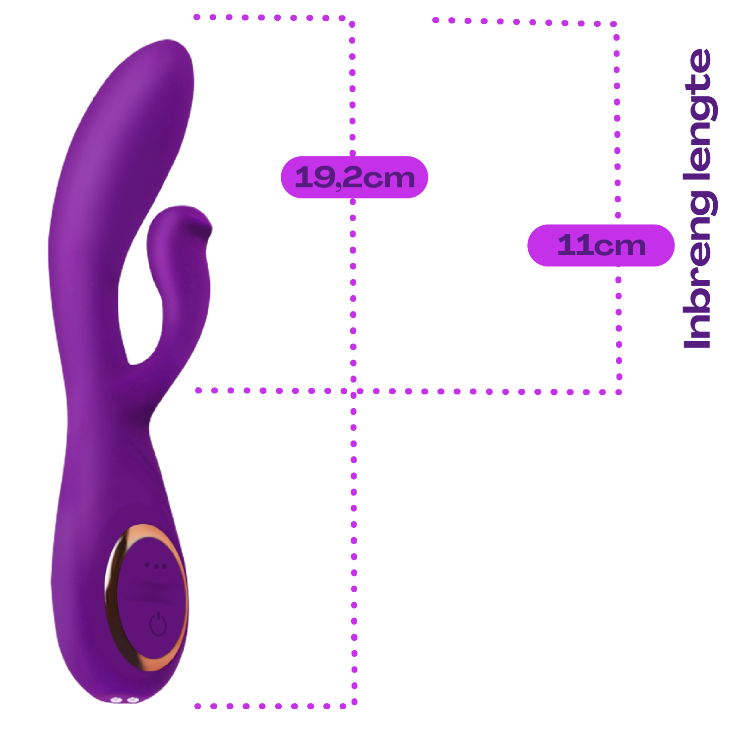 Tarzan vibrator met rabbit 19,2cm Paars kopen