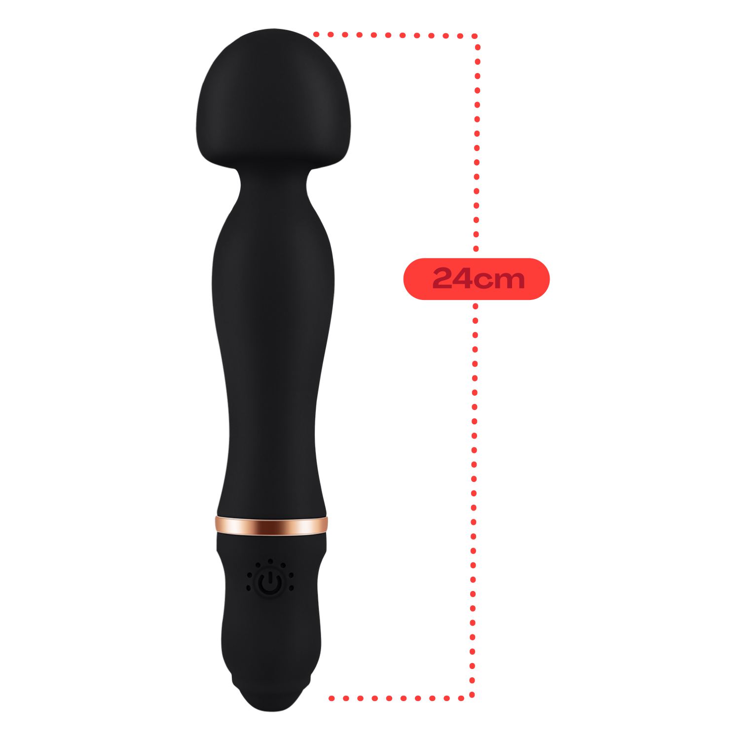 Wand vibrator 24cm Zwart online bestellen