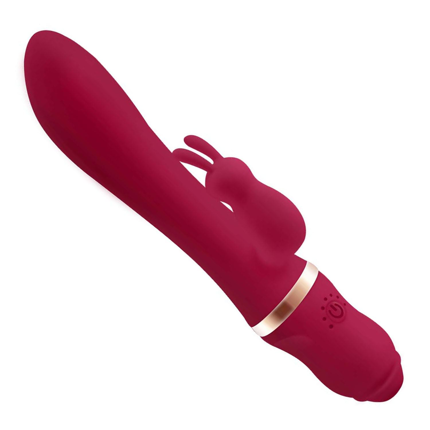 Tarzan vibrator met rabbit 22,5cm Rood