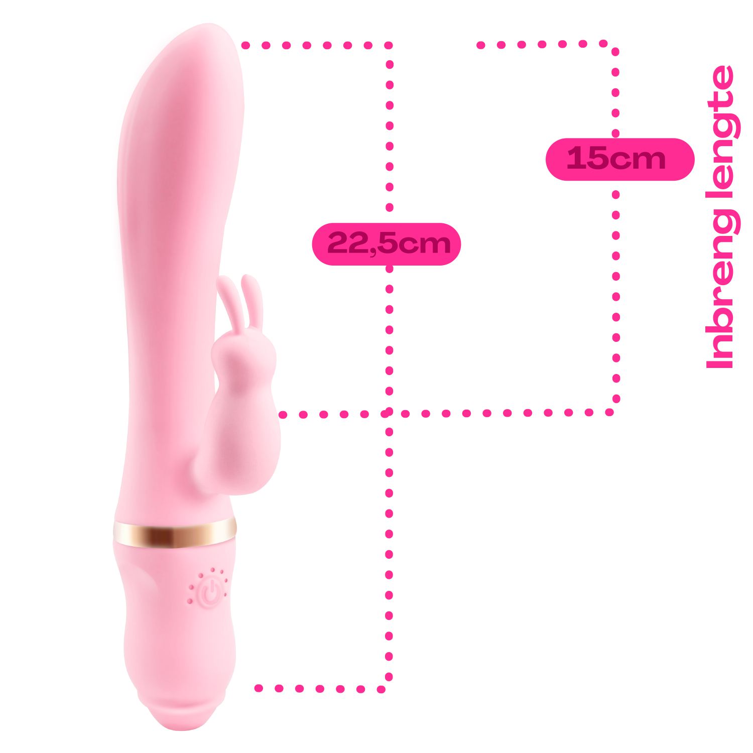 Tarzan vibrator met rabbit 22,5cm Roze kopen
