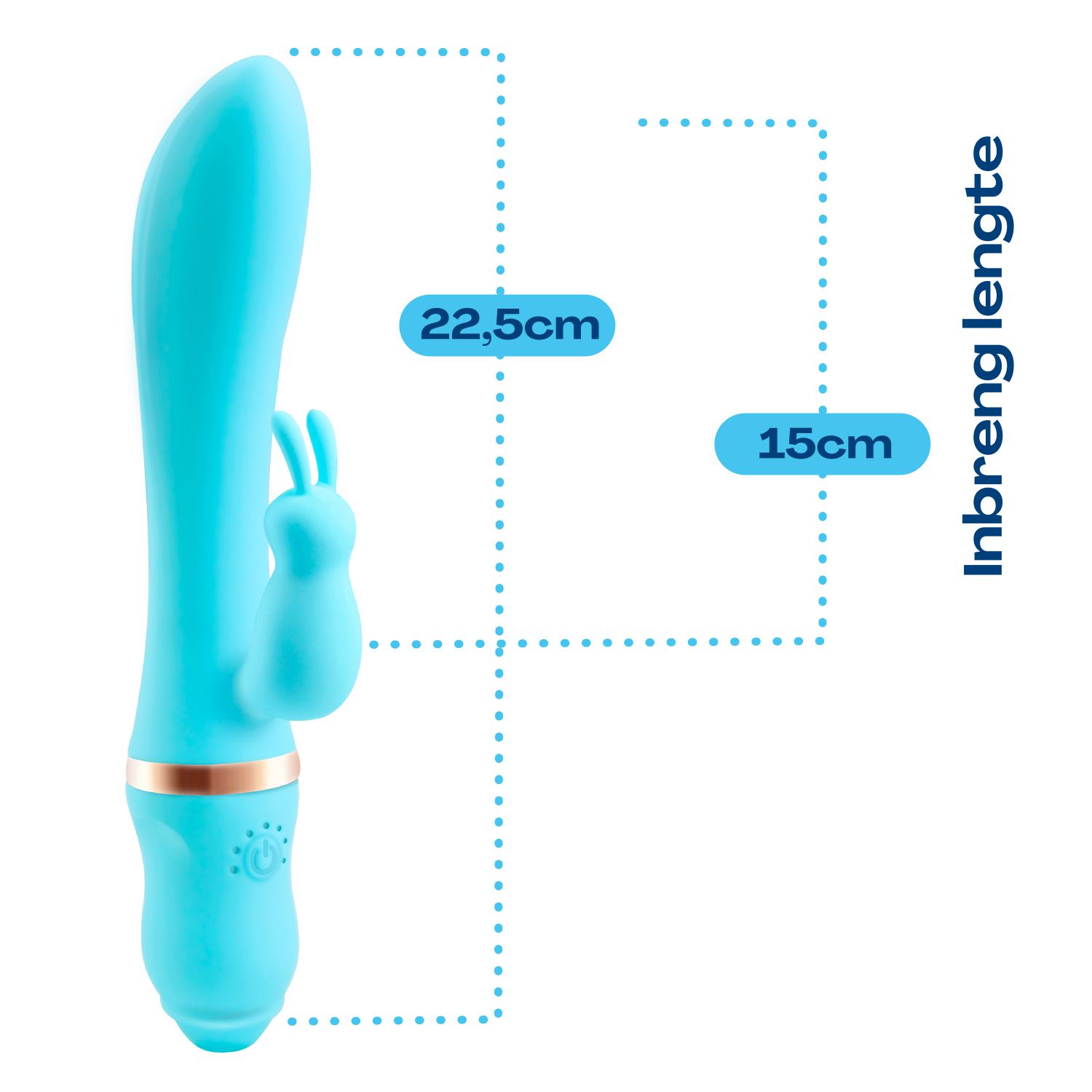 Tarzan vibrator met rabbit 22,5cm Blauw online