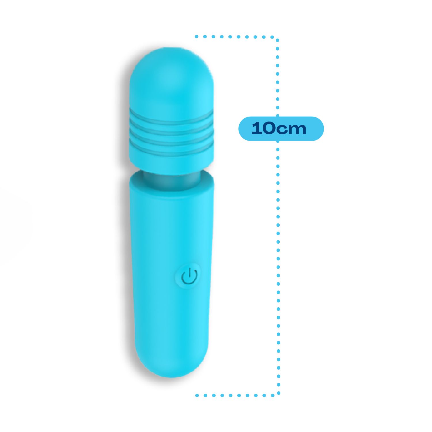 Wand vibrator lichtblauw 10cm kopen