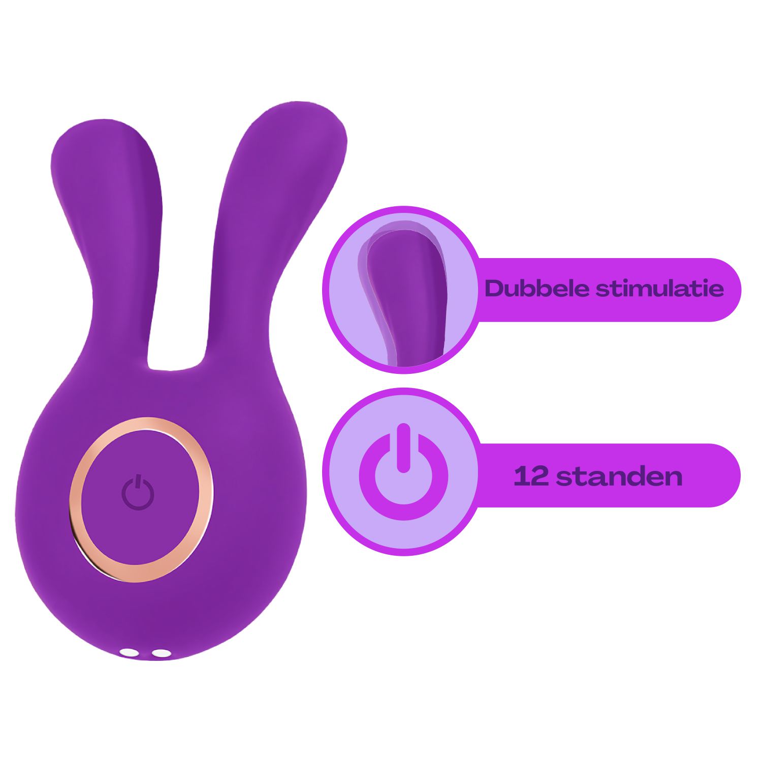 Klem vibrator Paars kopen