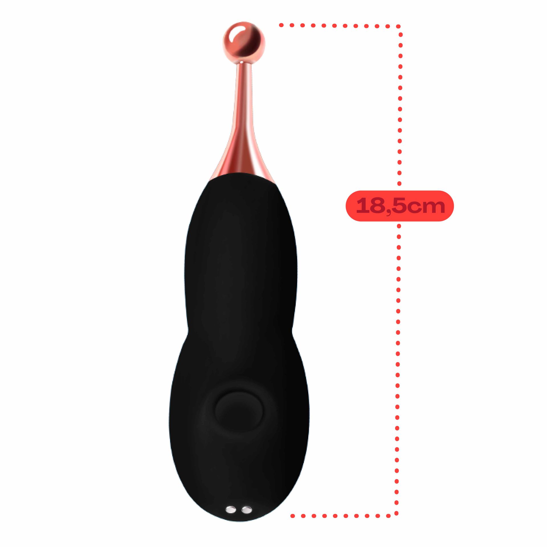 online Luchtdruk vibrator 18,5cm Zwart