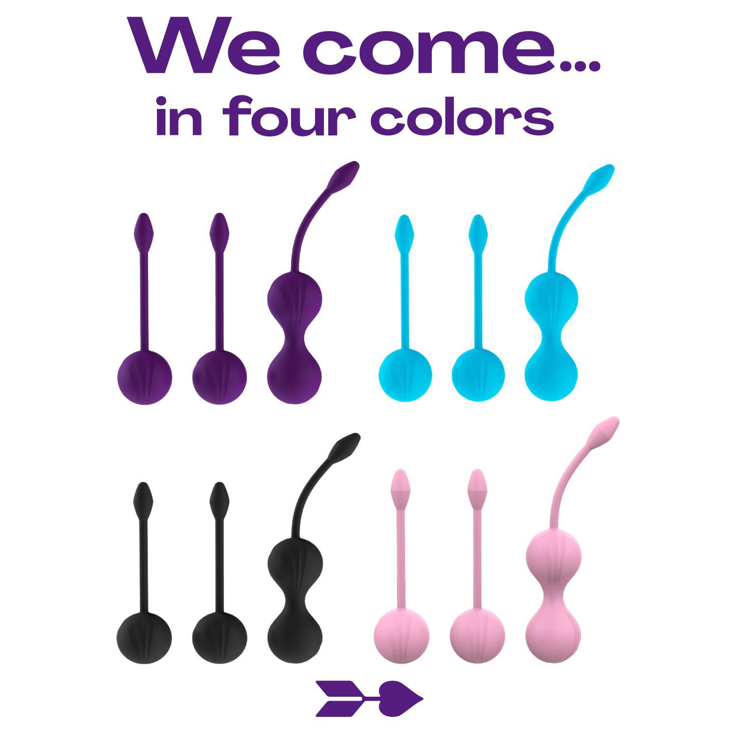 Kegel ball set paars bestellen