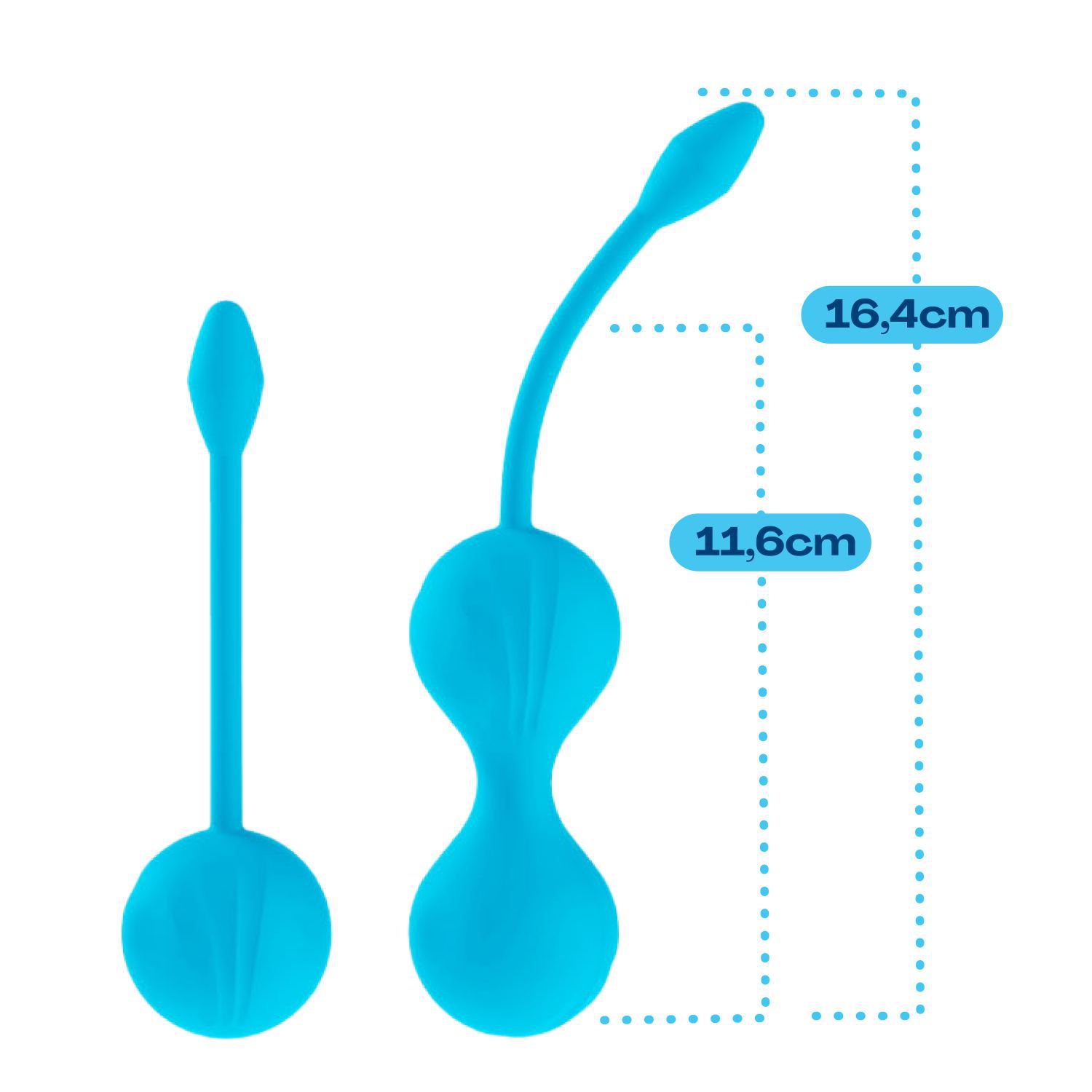 Kegel ball set blauw kopen