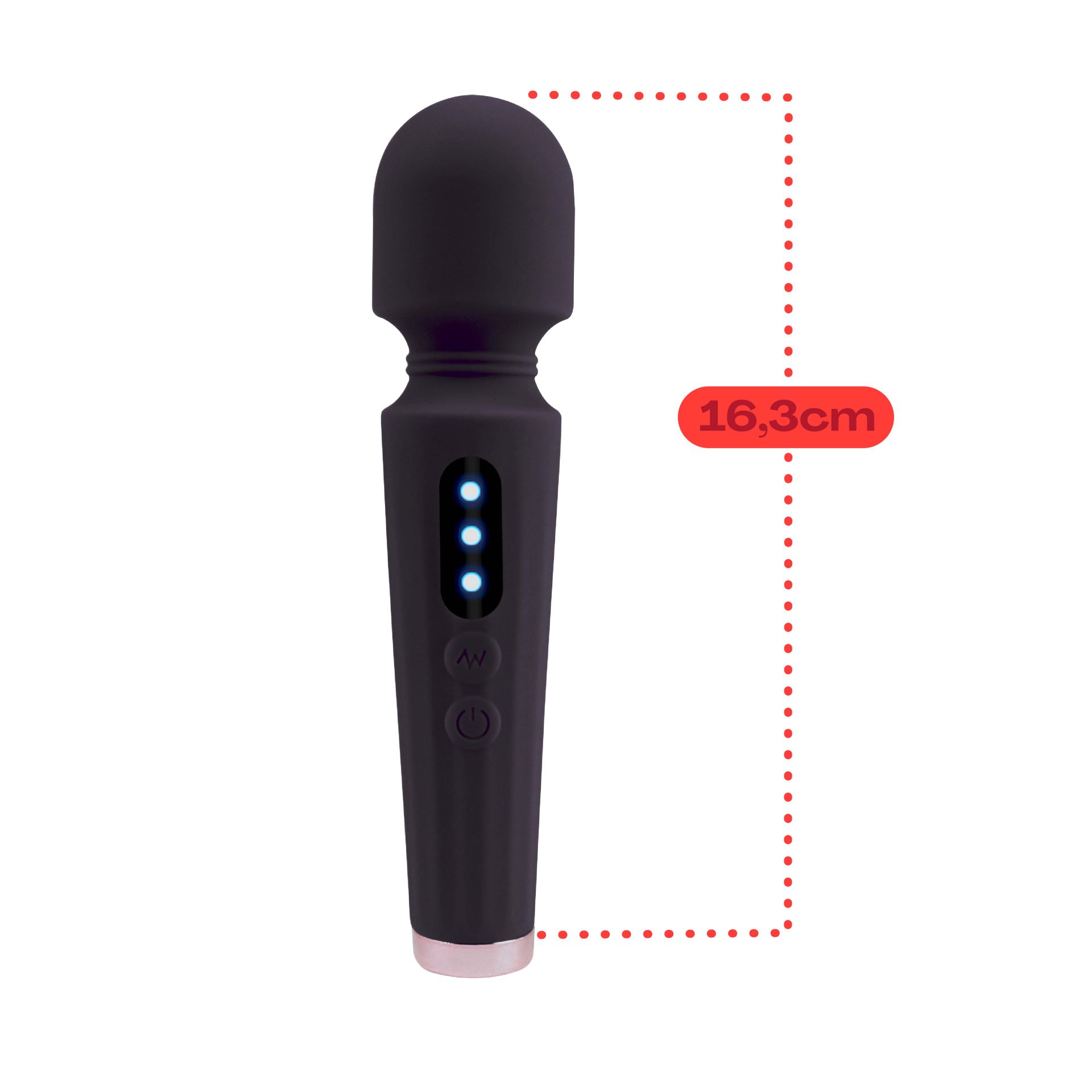 Wand vibrator groot 16cm zwart kopen