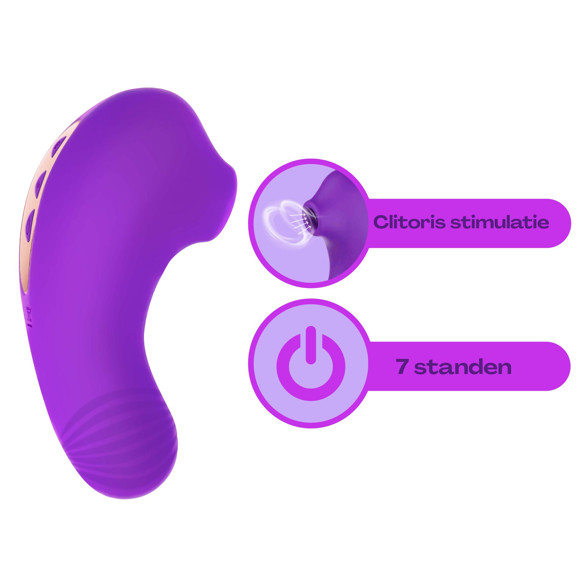 goedkope  Luchtdruk vibrator 10,6cm paars