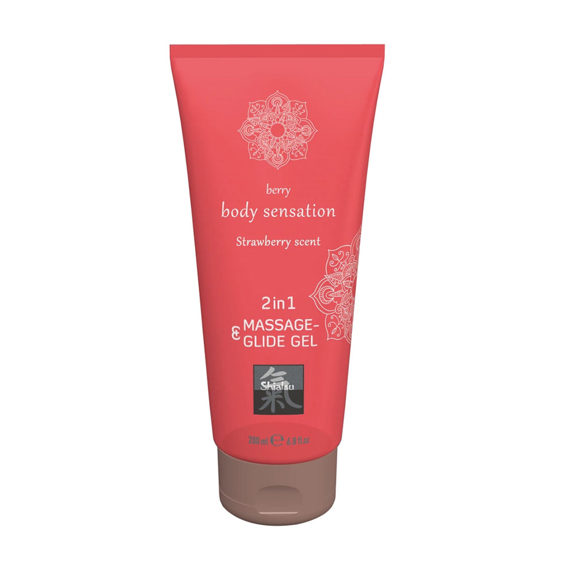 Shiatsu massage- & glide gel 2 in 1 aardbei