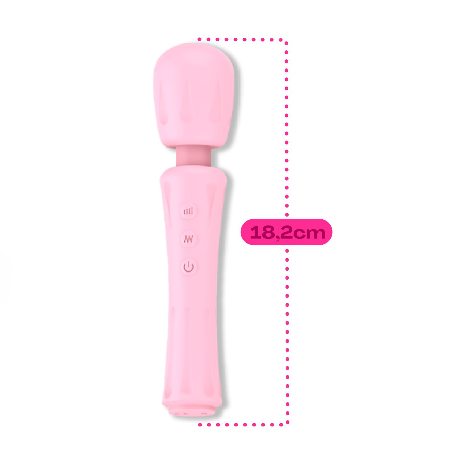 wand vibrator lichtroze 18,2cm kopen