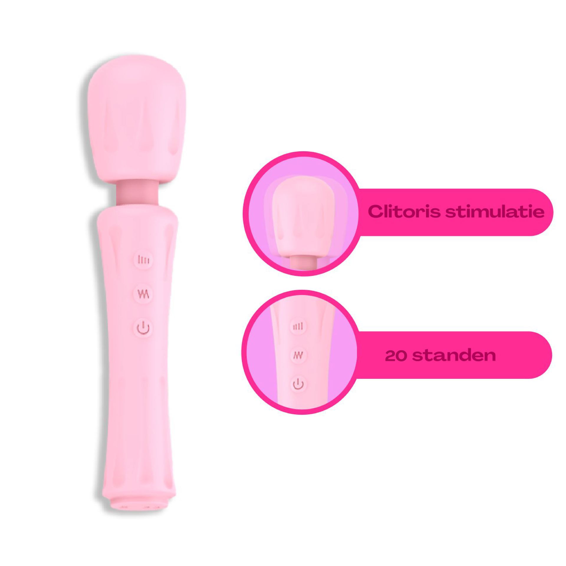Goedkope wand vibrator lichtroze kopen