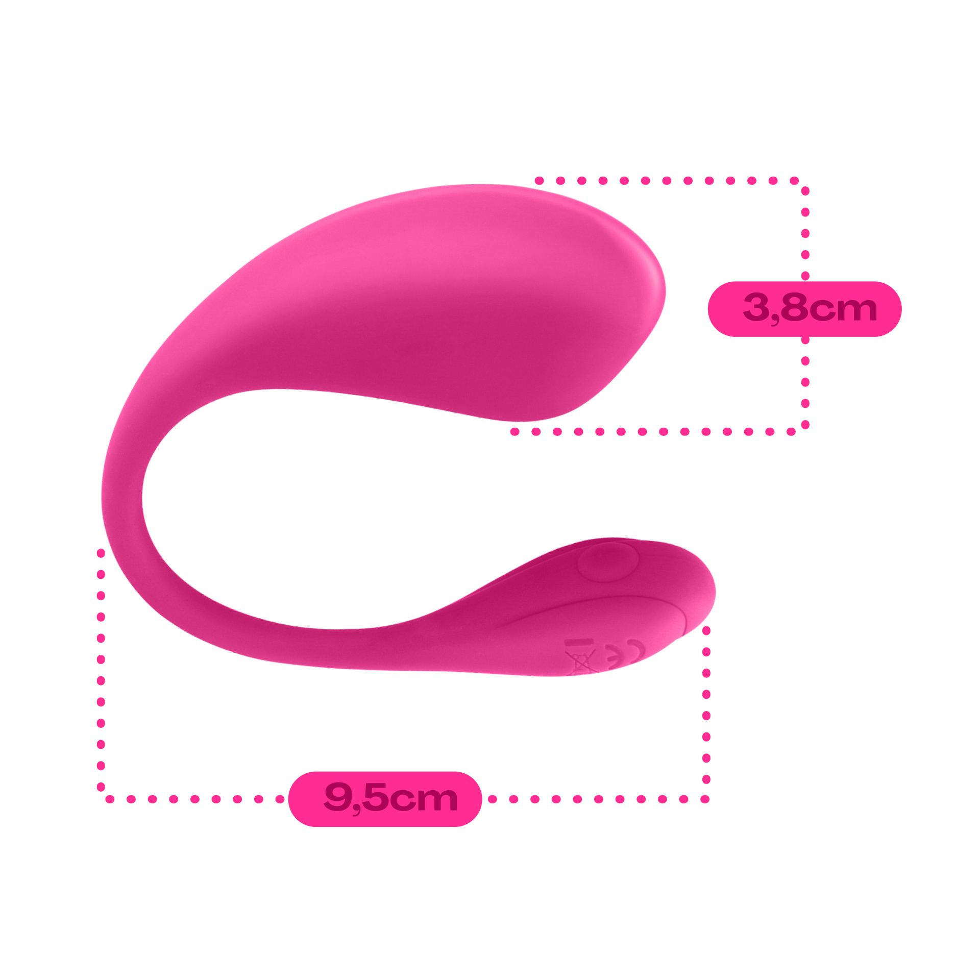 Vibrerend ei app 9,5cm roze kopen