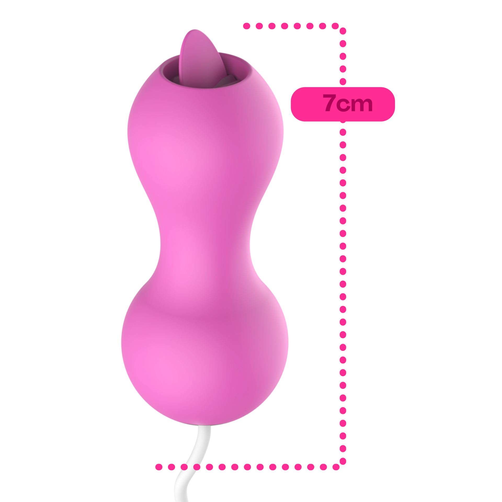 Vibrerend ei tong afstandsbediening 7cm roze