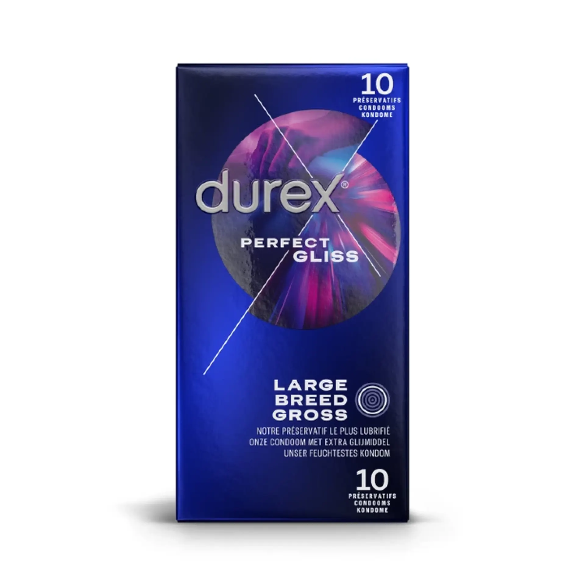 Durex perfect gliss condooms 10 stuks.