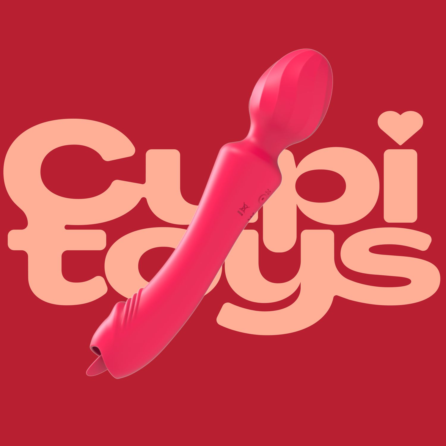 roze wand vibrator met tong 2 in 1 20cm