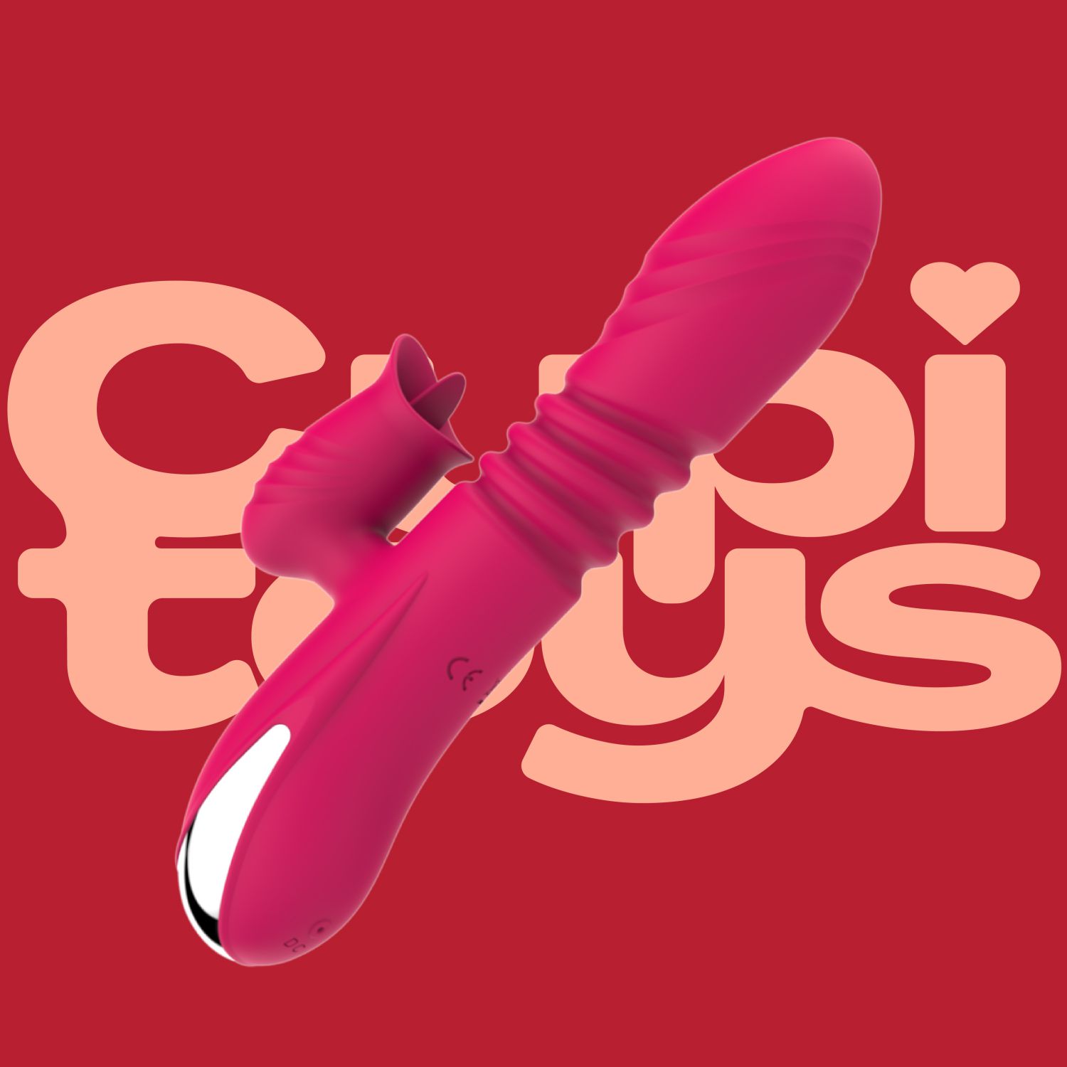 tarzan Stotende vibrator met tong 19,5cm roze