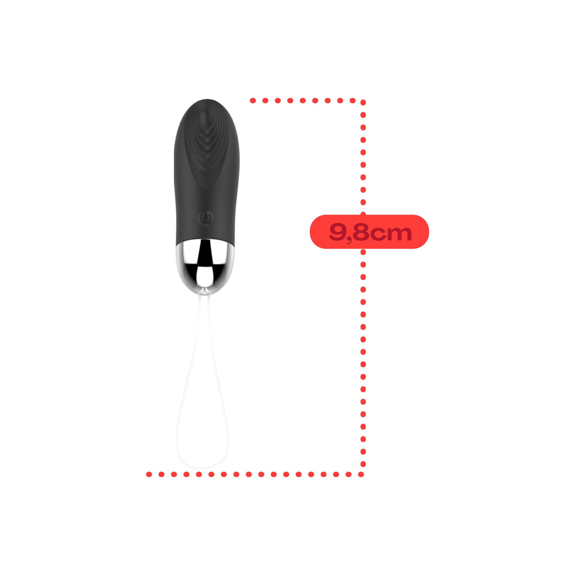 Vibrerend ei  G-spot op afstand zwart 9,8cm