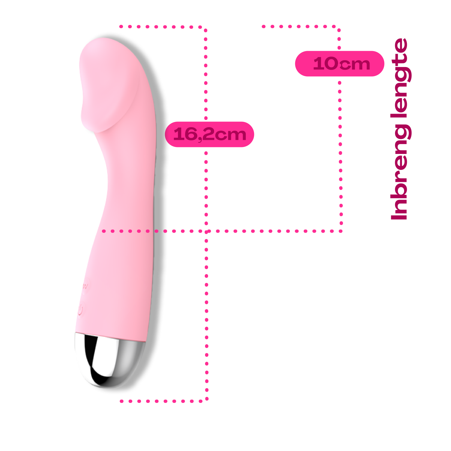 Goedkope Vibrator 16cm lichtroze