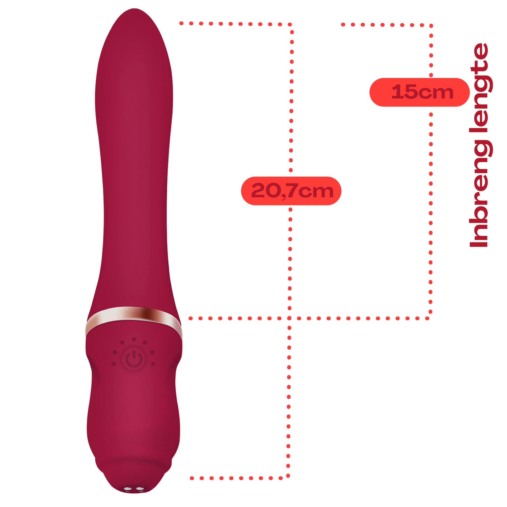 Vibrator 20,7cm Rood kopen