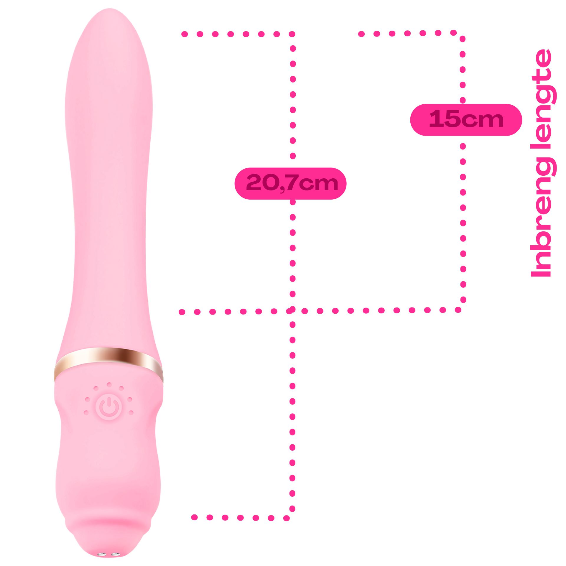 Vibrator 20,7cm Lichtroze kopen