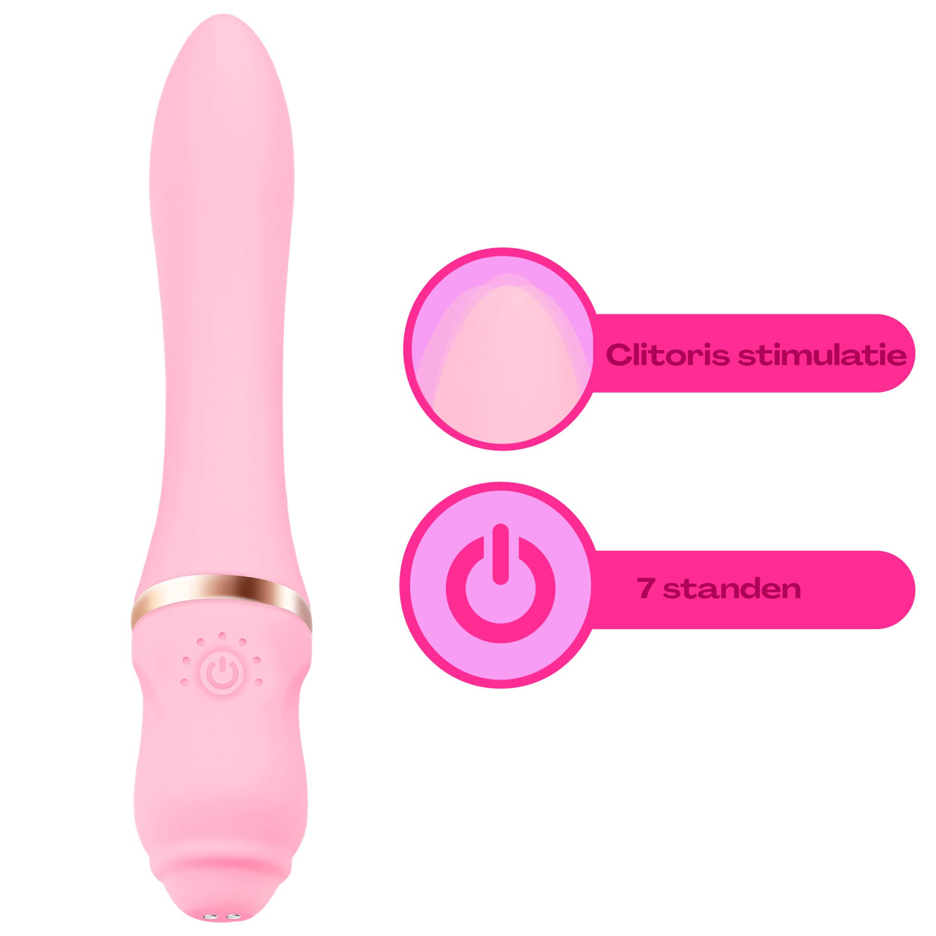 Vibrator 20,7cm Lichtroze bestellen